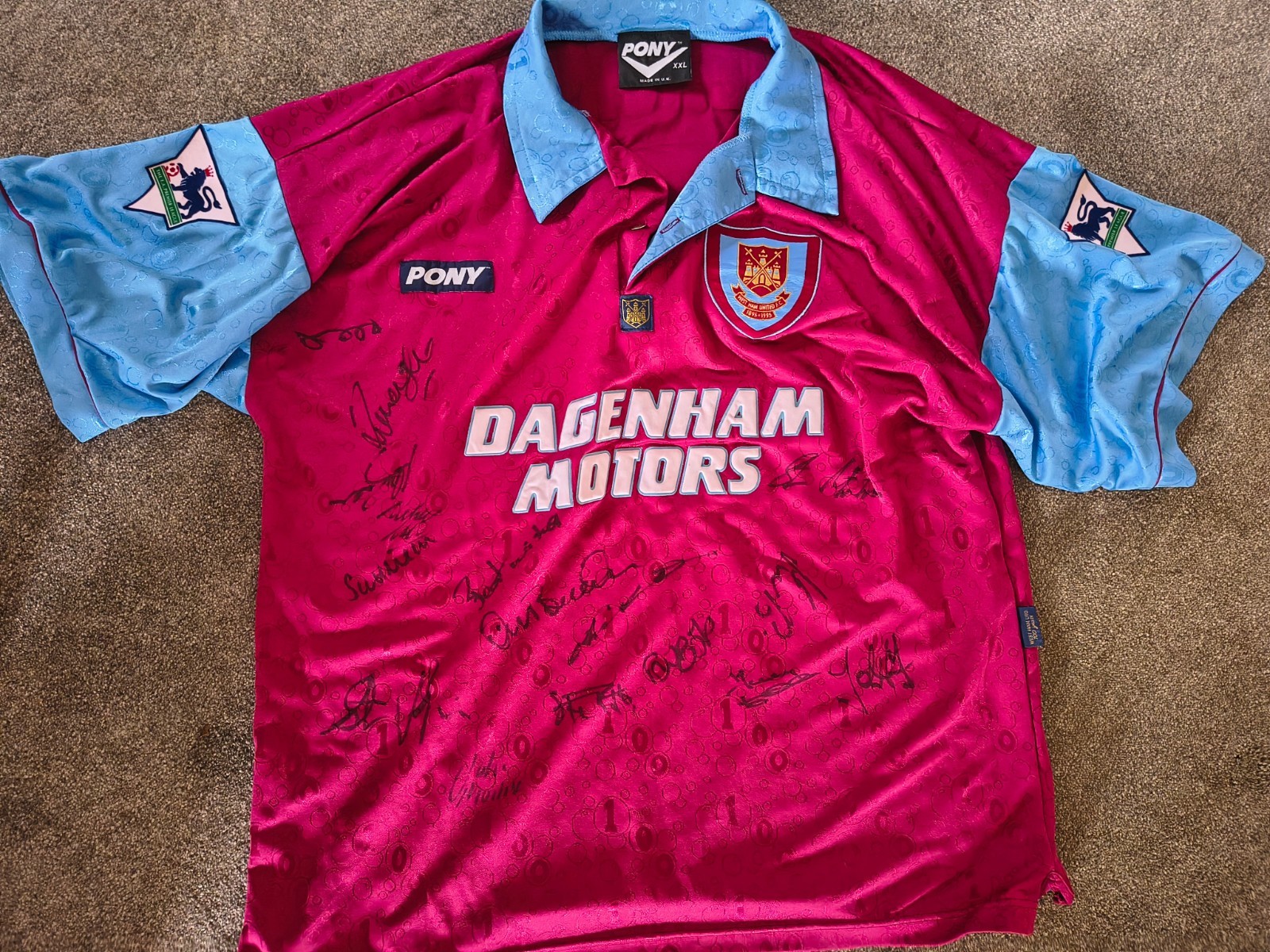 West Ham United Home 1995/1996 Signed Shirt for sale on Ebay