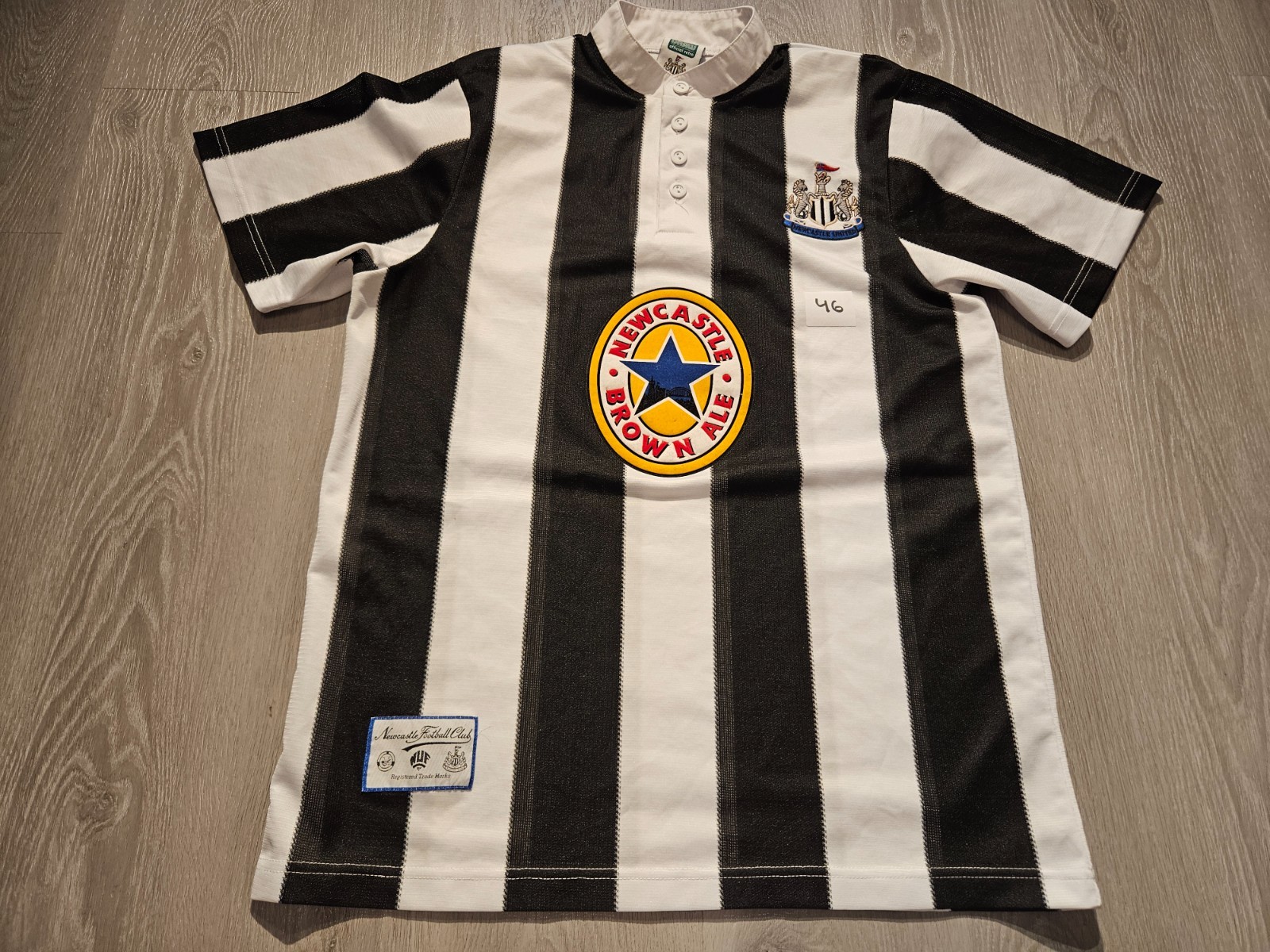 Mens Score Draw Retro Replicas Newcastle Home football shirt 1995 - 1997 Size L for sale on Ebay