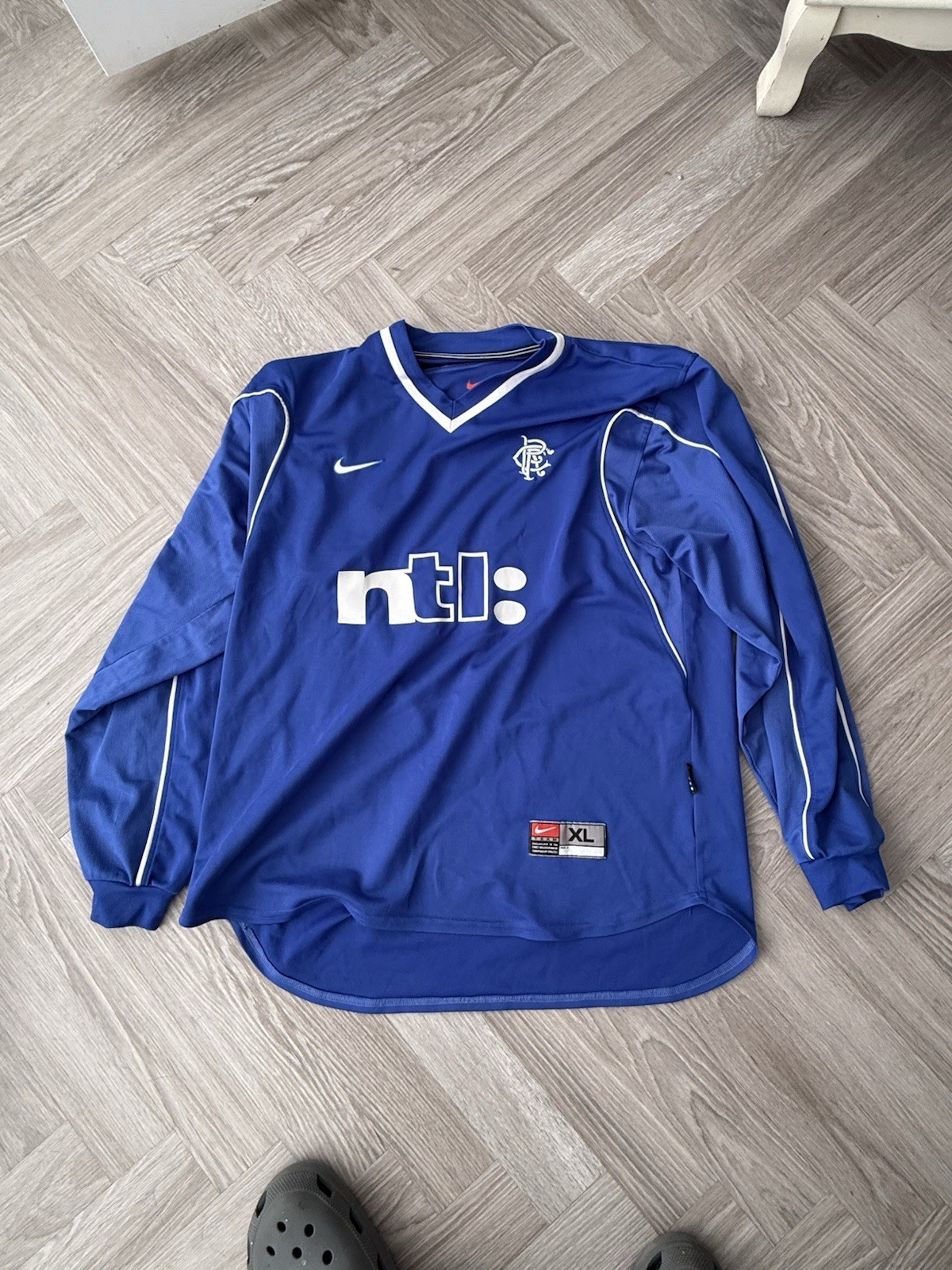 GLASGOW RANGERS LONG SLEEVE home shirt jersey NIKE 1999-2001 trikot adult S: XL for sale on Ebay