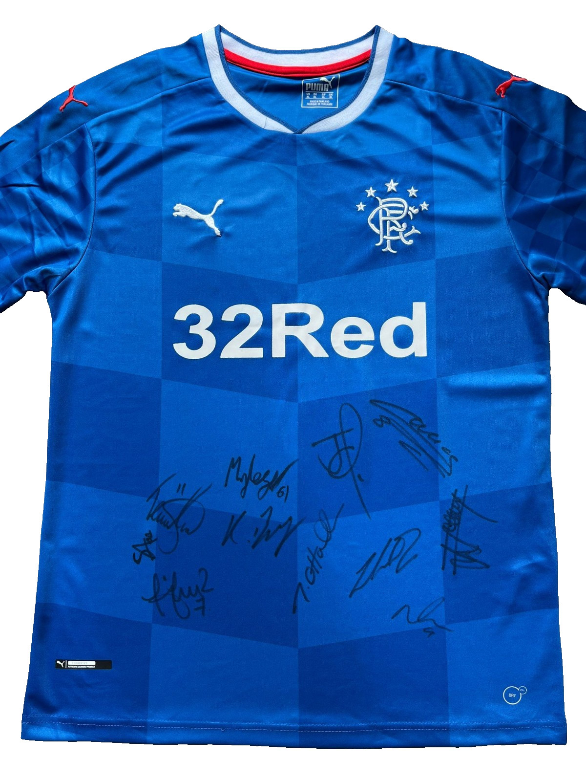 Signed RANGERS 2016/17 Multi Shirt  -PROOF/COA- Kranjcar Windass Toral Rossiter for sale on Ebay