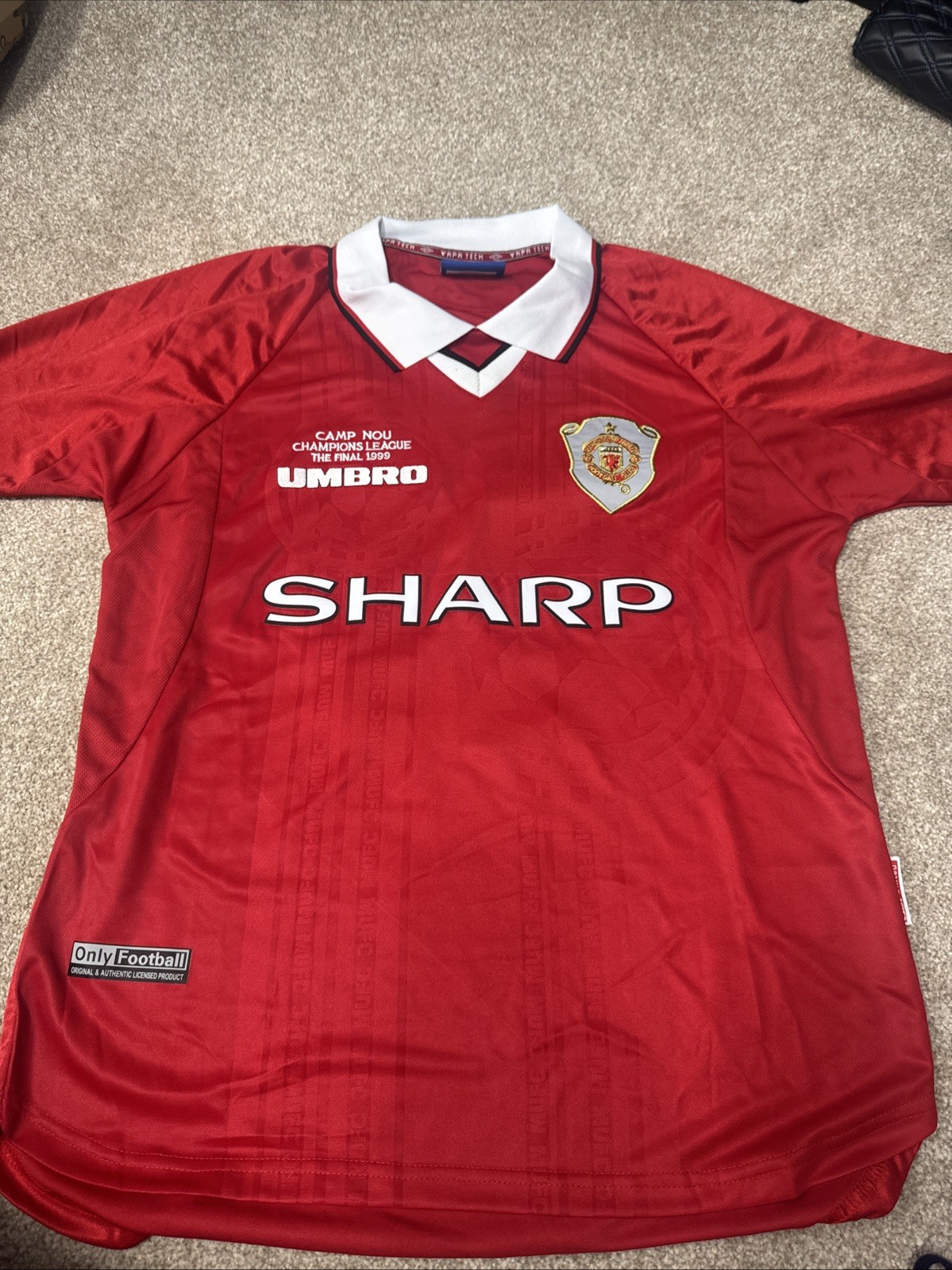 Manchester United Ryan Giggs Signed Camp Nou Champions League 99 Final Shirt for sale on Ebay