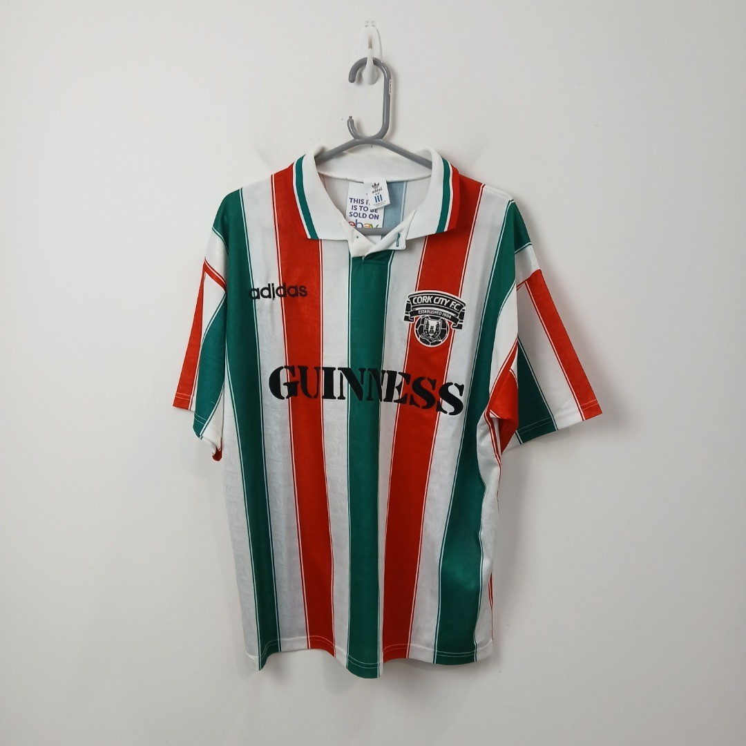 Adidas Cork City FC Football Shirt Red White Green Size 40 42 Mens Guinness-WRDC for sale on Ebay