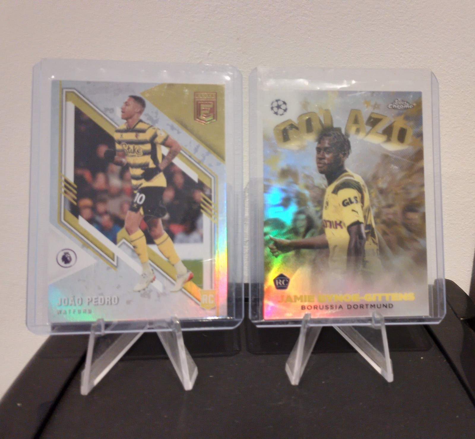 2 x Rookie Cards - João Pedro Watford & Jamie Bynoe-Gittens Borussia Dortmund for sale on Ebay
