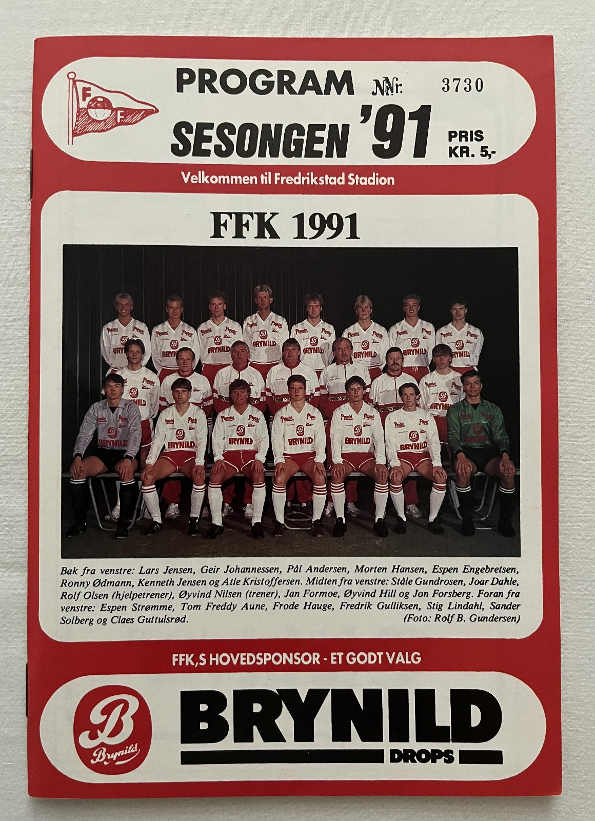 1991 - 1992 Fredrikstad Norway v Crystal Palace Friendly for sale on Ebay