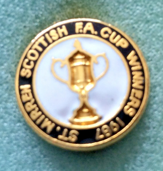 St Mirren F.C. Scottish F.A. Cup Winners  1987 Badge for sale on Ebay