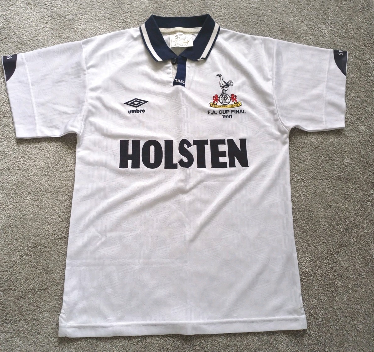 Tottenham Spurs Shirt. 1991 fa cup final Large new for sale on Ebay