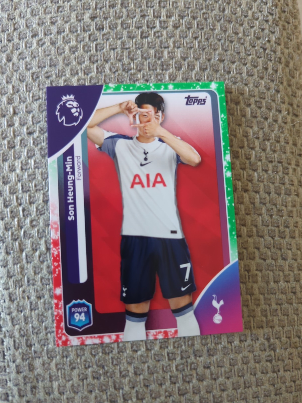 Topps Premier league 2025/26 Son Heung-Min Tottenham Hotspur Festive Parallel for sale on Ebay