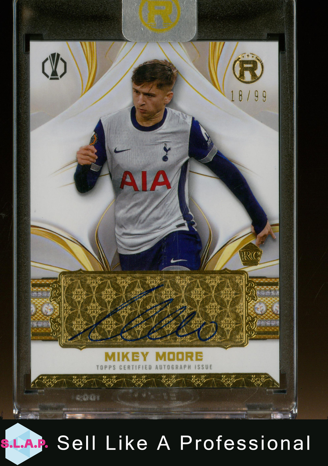 MIKEY MOORE TOPPS 18/99 RA-MM 2025 REVERSECENE UCC UEL TOTTENHAM AUTOGRAPH ENGLISH for sale on Ebay