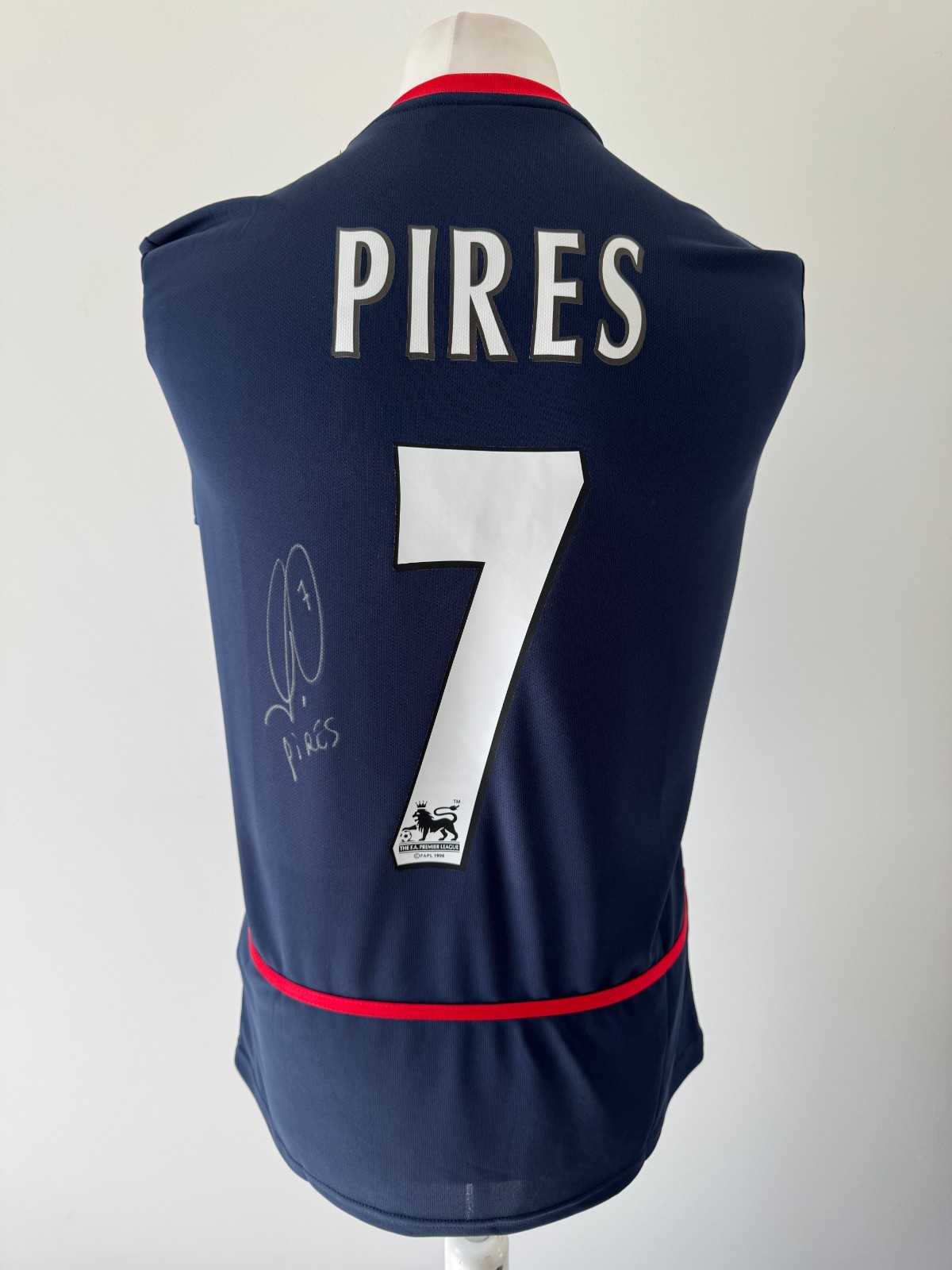 Signed ROBERT PIRES Shirt - Arsenal Retro -PROOF/COA- France Marseille FULL AUTO for sale on Ebay