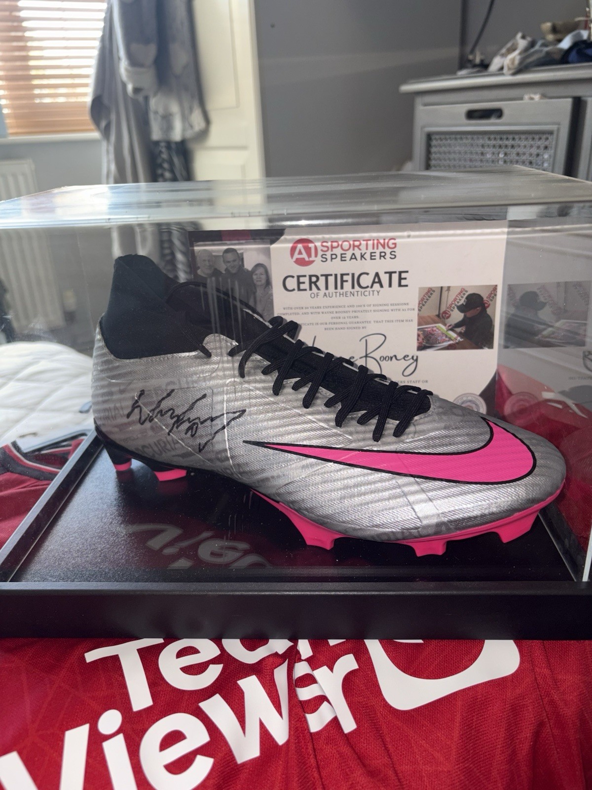 Wayne Rooney Signed Boot With Coa for sale on Ebay