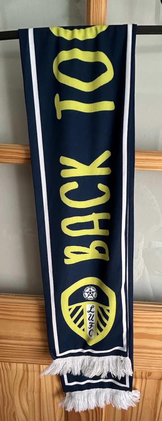 LEEDS UNITED FOOTBALL SCARF 2021 / 2022 THIS IS LEEDS BACK TOGETHER - RARE VGC for sale on Ebay