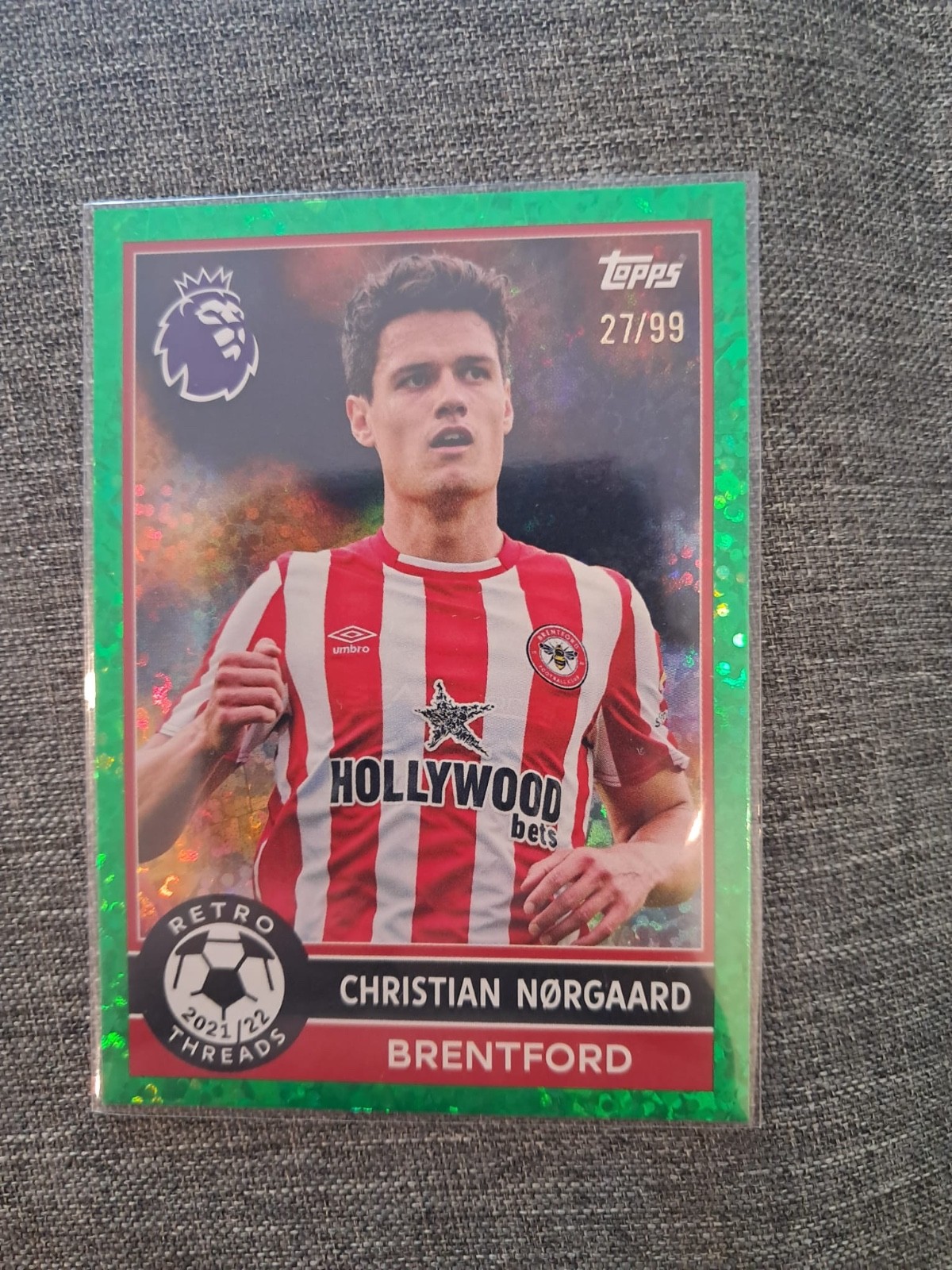 Topps Premier League 25/26 Brentford Christian Nørgaard Retro Threads #27/99 for sale on Ebay