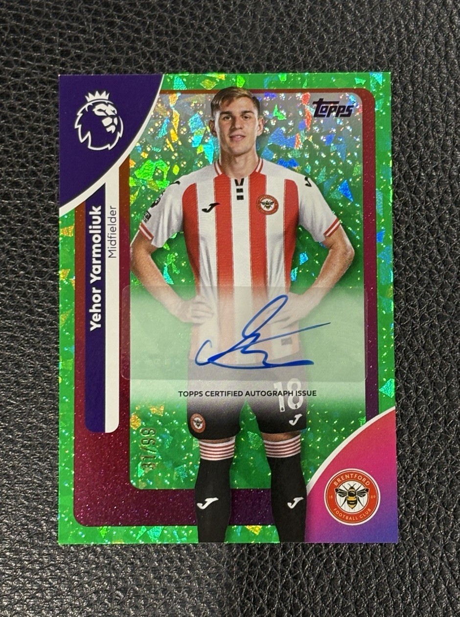 Yehor Yarmoliuk Auto /99 Parallel Topps Premier League 2025 2026 Brentford AC-YY for sale on Ebay