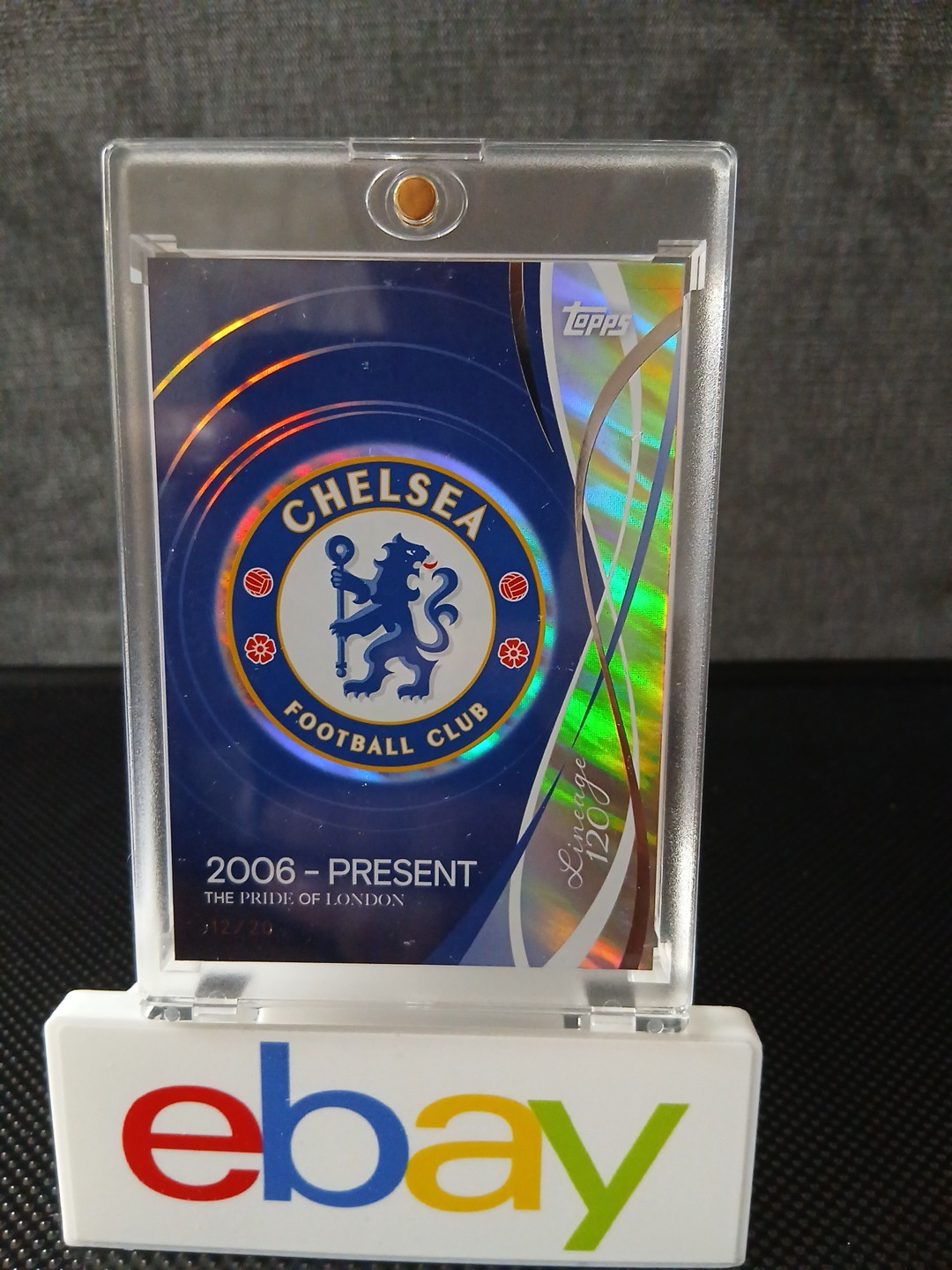 Topps Chelsea Lineage 120th Anniversary Edition Prido Of London Badge /20 06-now for sale on Ebay