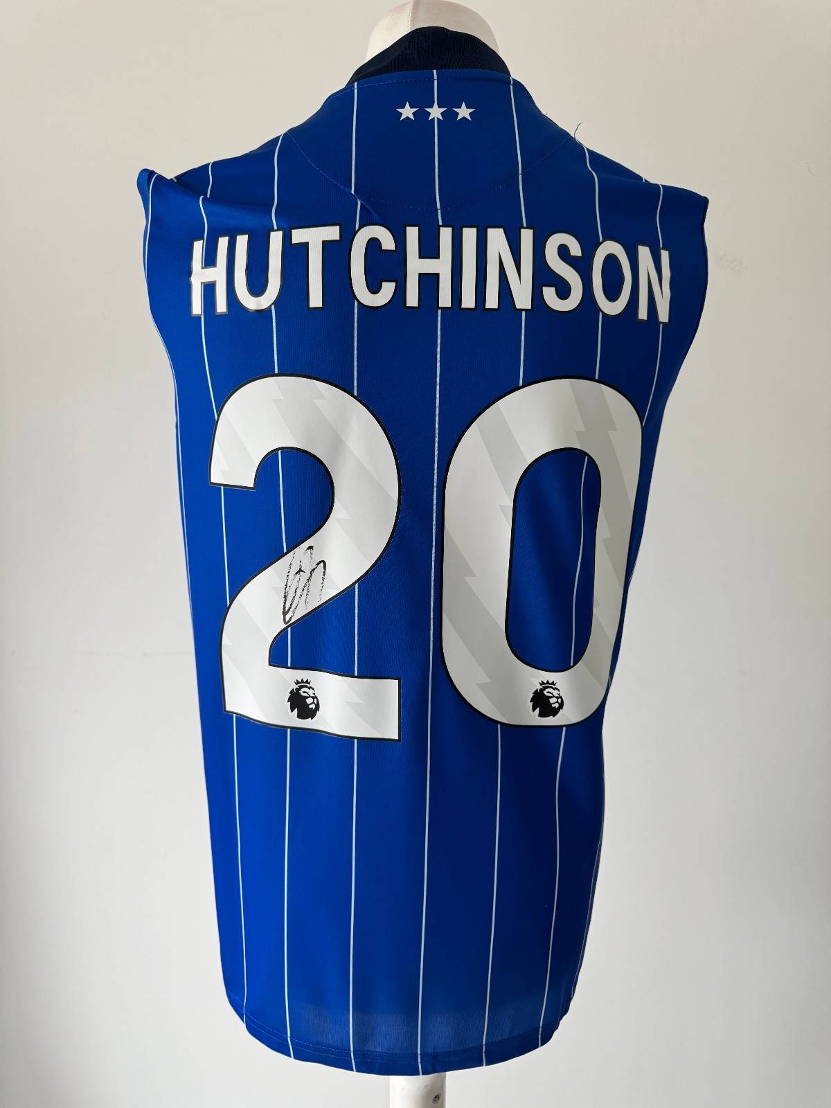 Signed OMARI HUTCHINSON Shirt - Ipswich Town -PROOF/COA- England Chelsea for sale on Ebay