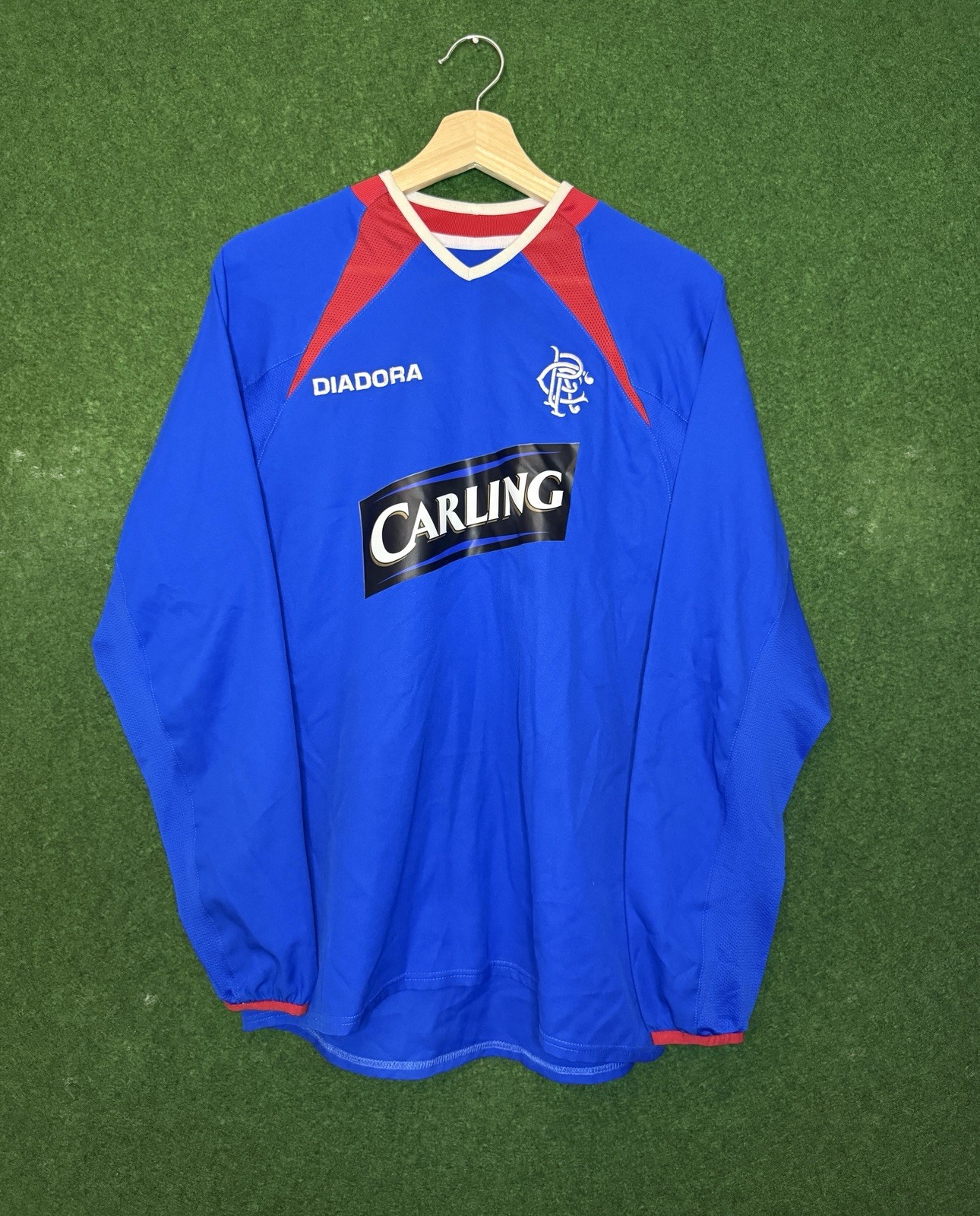 Original Rangers 2003 Home Football Shirt Long Sleeve SMALL DIADORA for sale on Ebay