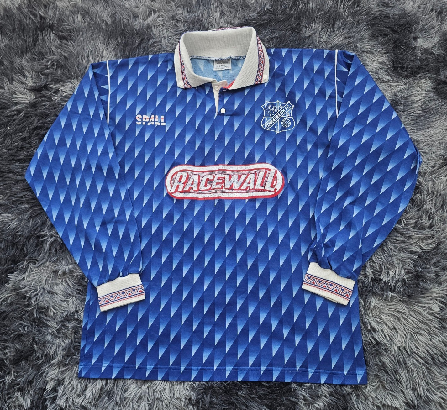 Cowdenbeath FC Vintage Match Worn 1991/1993 Spall #9 Long Sleeve Home Shirt for sale on Ebay