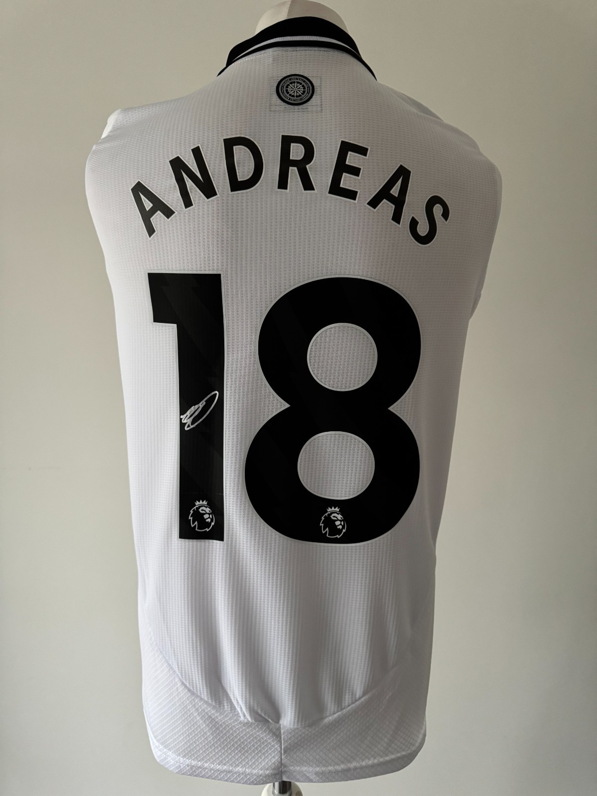 Signed ANDREAS Shirt - Fulham Home - Exact Proof/COA for sale on Ebay