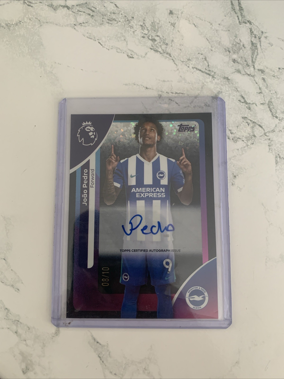 Joao Pedro 08/10 Topps Premier League Auto Card Brighton Chelsea Brazil for sale on Ebay