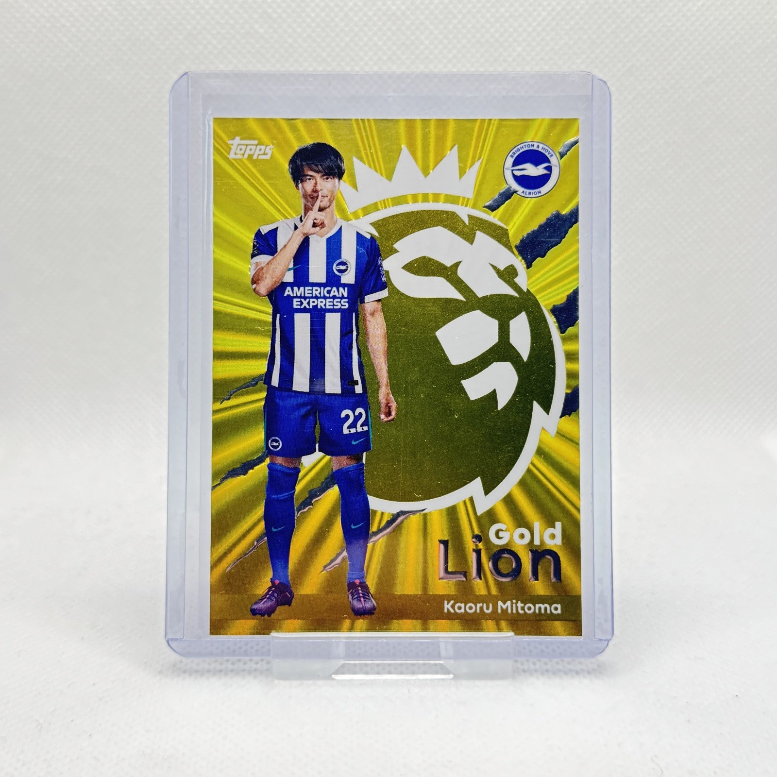 2026 Topps Premier League Karou Mitoma Gold Lion Rare Insert Card GL5 - Brighton for sale on Ebay