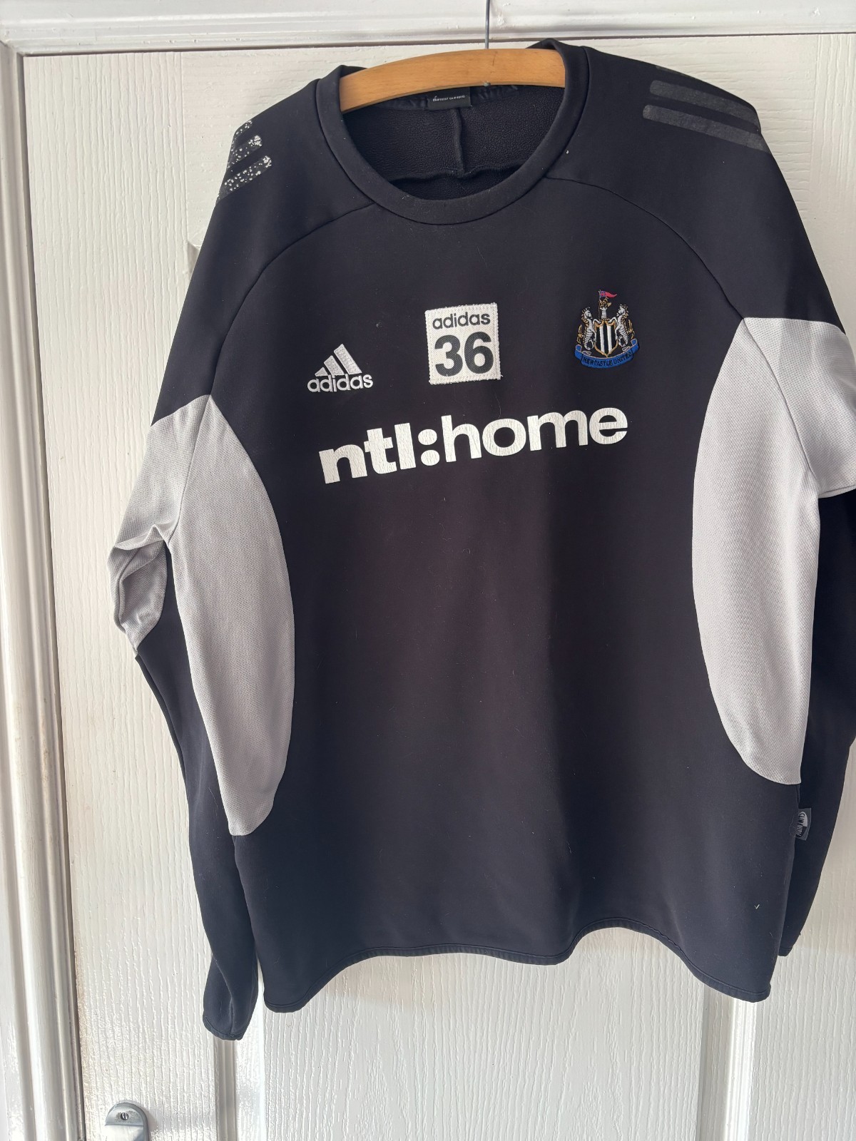 Vintage Adidas Newcastle United Training Fleeced Top 2002-3 season (Squad Issue) for sale on Ebay