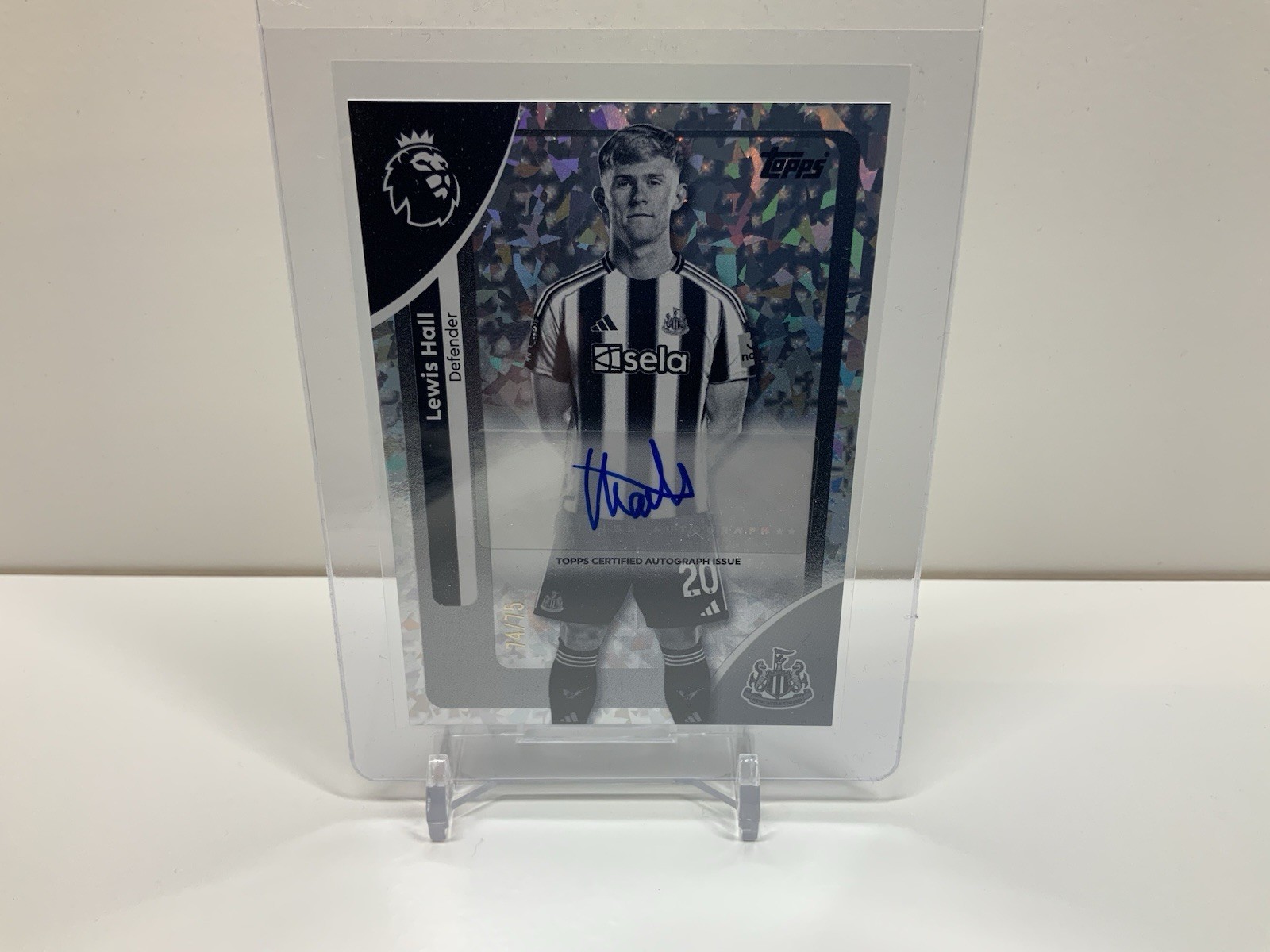 Topps Premier League 2026 Autograph HALL NEWCASTLE 74/75 NUMBERED PARALLEL for sale on Ebay