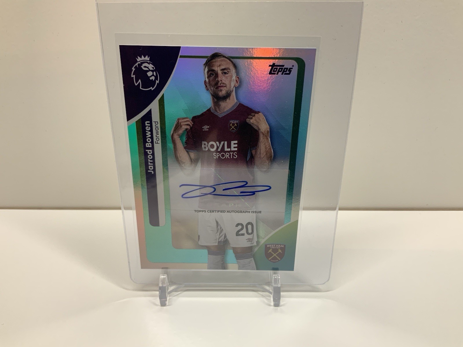 Topps Premier League 2026 Autograph BOWEN WEST HAM UTD UN-NUMBERED PARALLEL for sale on Ebay