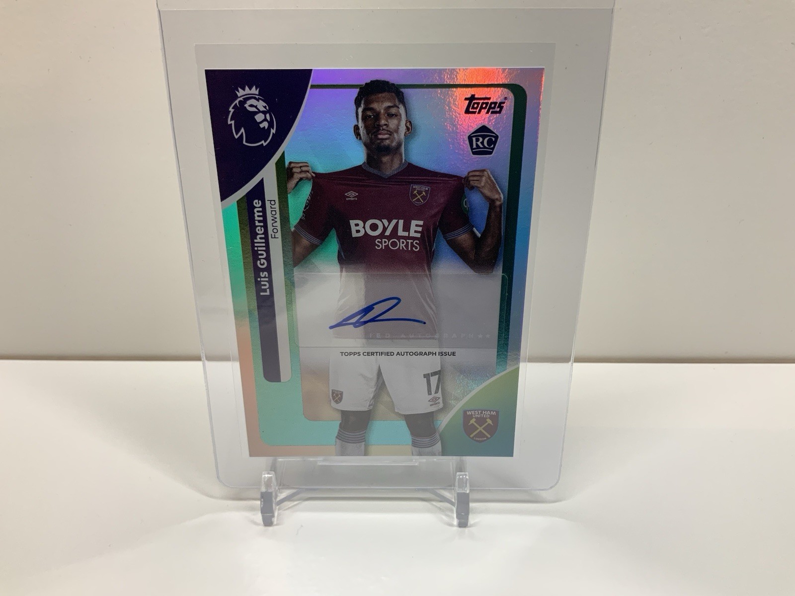 Topps Premier League 2026 Autograph GUILHERME WEST HAM UTD UN-NUMBERED ROOKIE for sale on Ebay