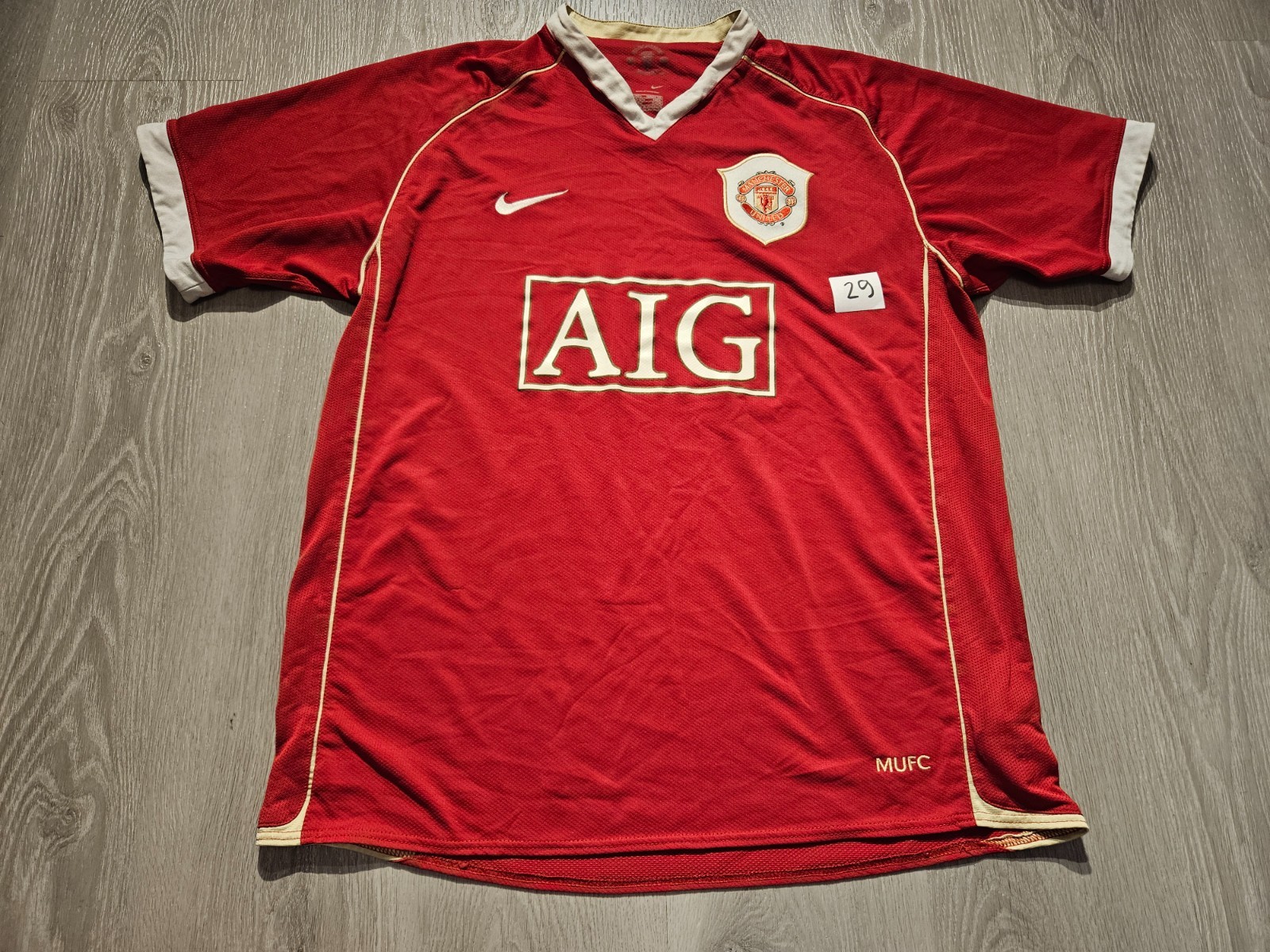Mens Nike Manchester United Home football shirt 2006 - 2007 Size L for sale on Ebay