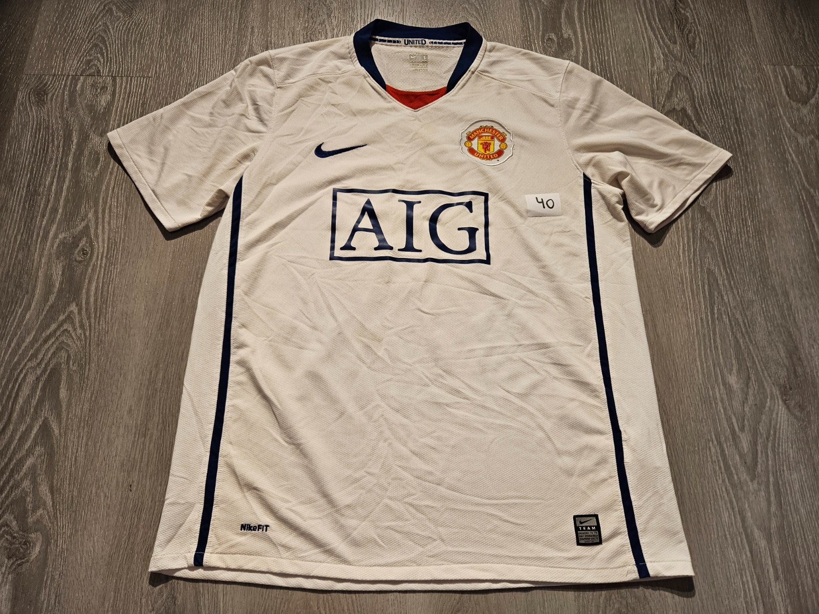 Mens Nike Manchester United Away football shirt 2008 - 2009 Size L for sale on Ebay