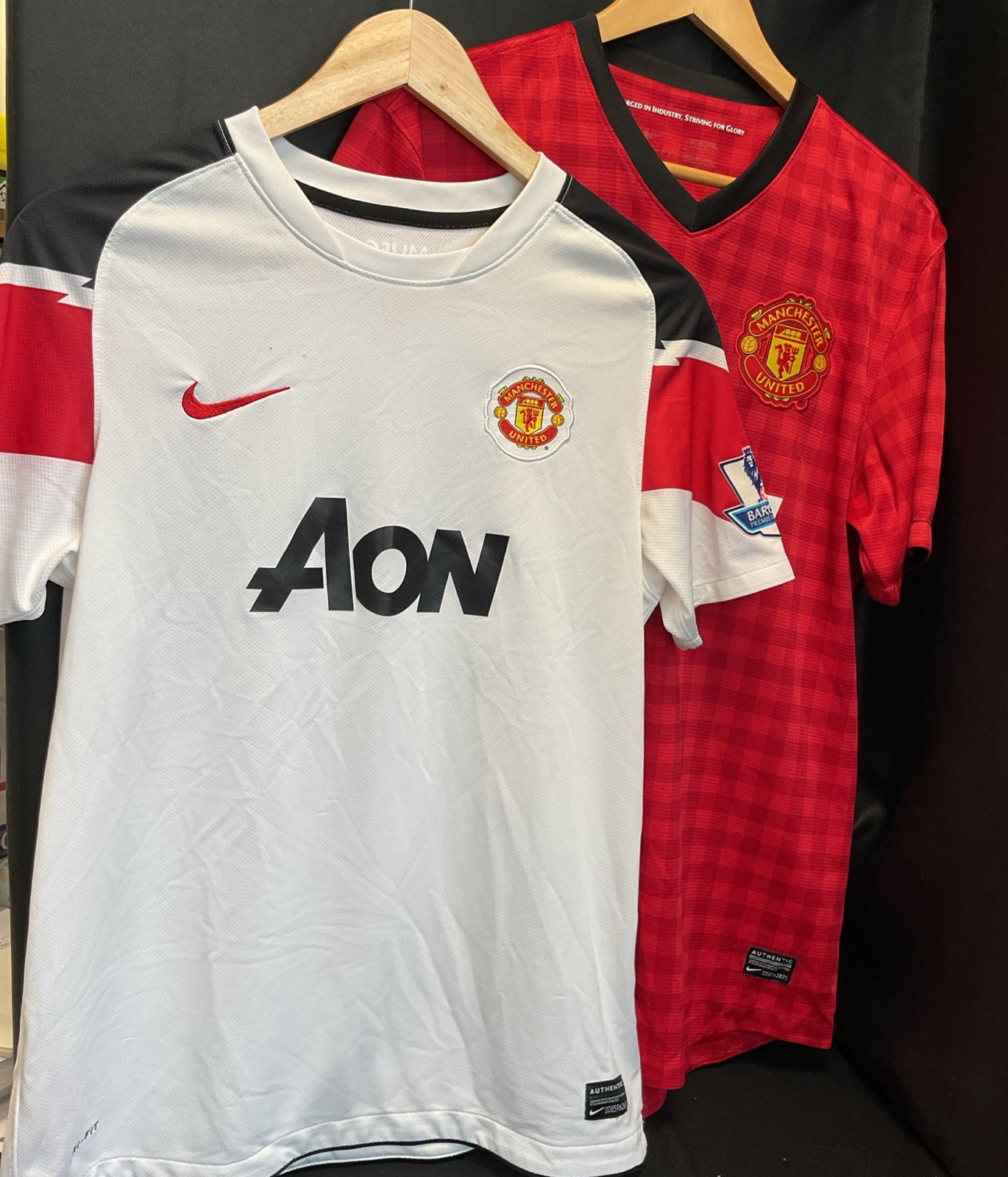 2 X Manchester United FC Football Shirts. Medium, Nike Man U Shirts. for sale on Ebay