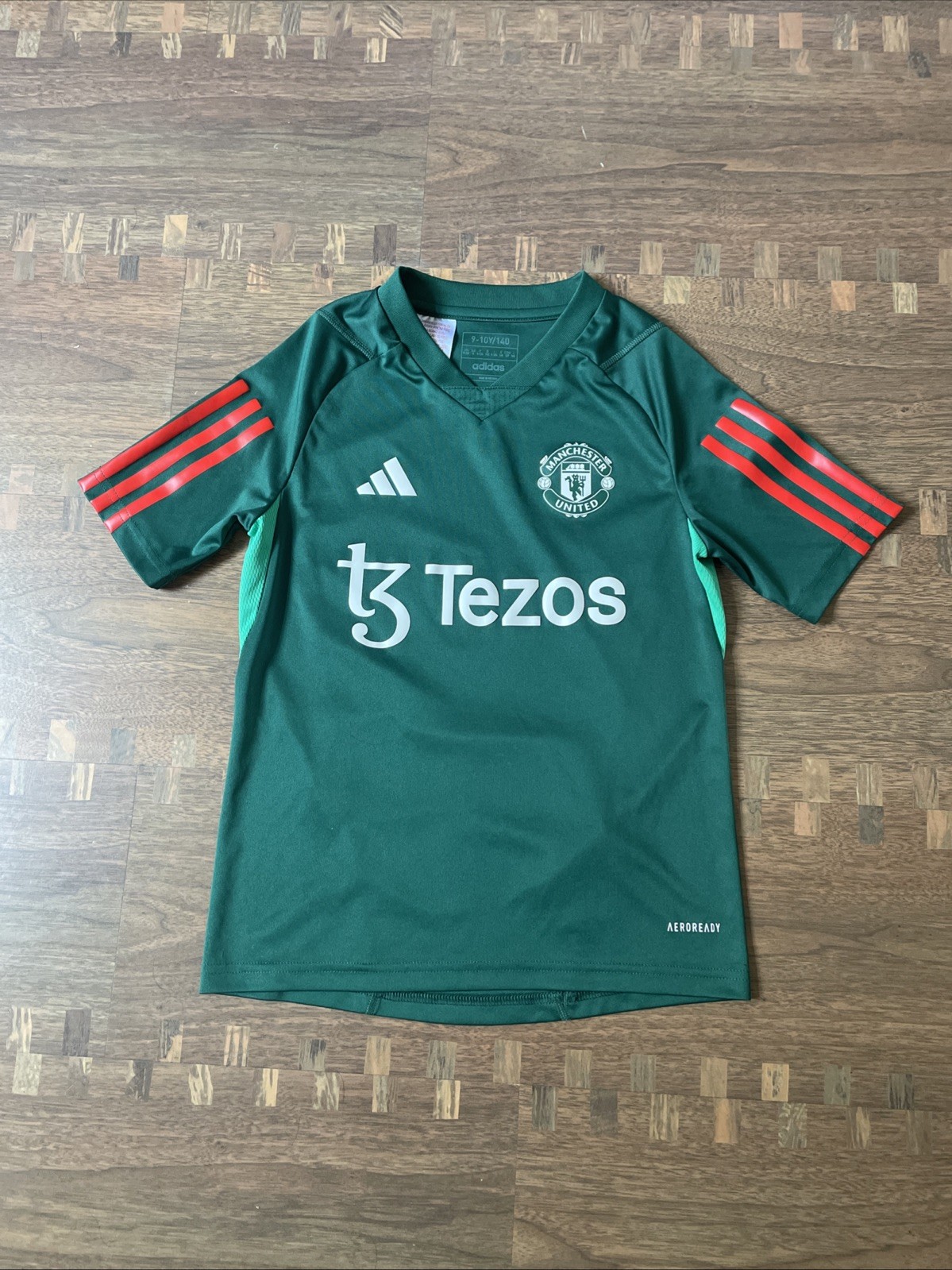 Manchester United Genuine Adidas Football Shirt Aged 9-10 Yrs In Good Condition for sale on Ebay