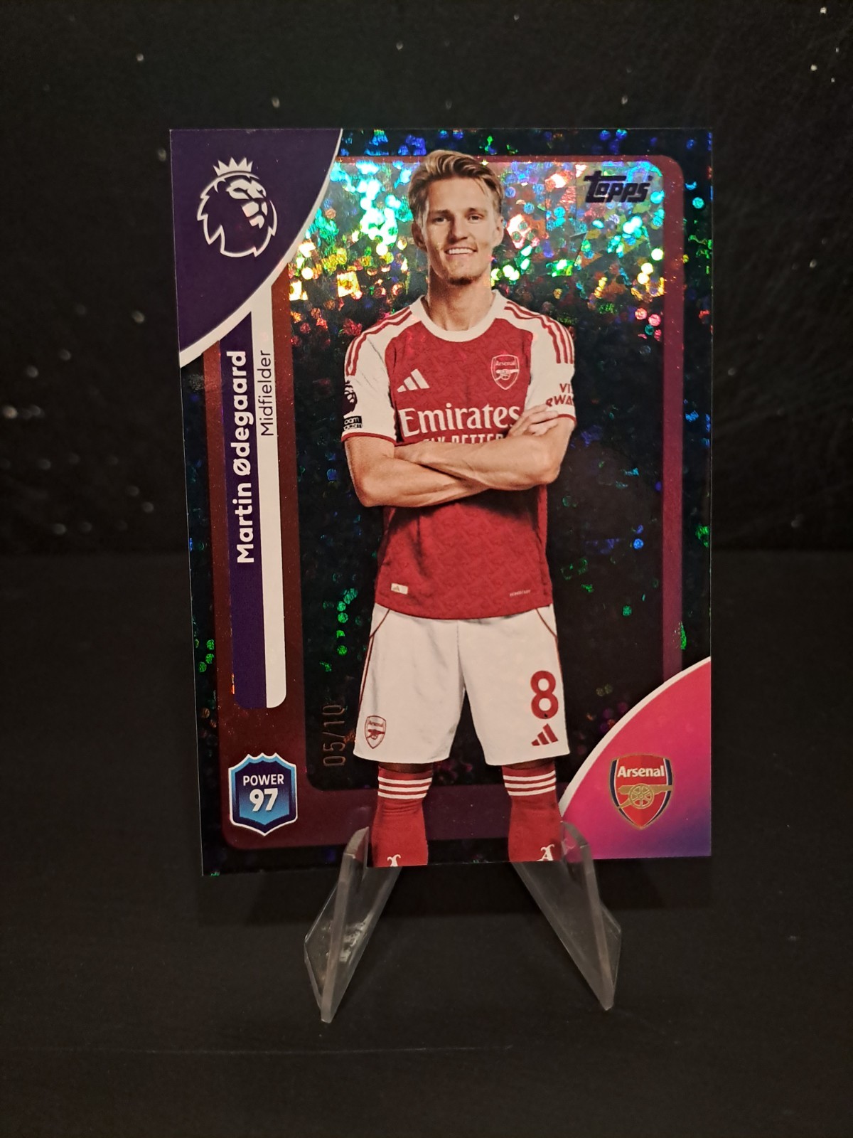 Martin Odegaard #05/10 Black Diamond Topps Premier League 2025/26 Arsenal for sale on Ebay