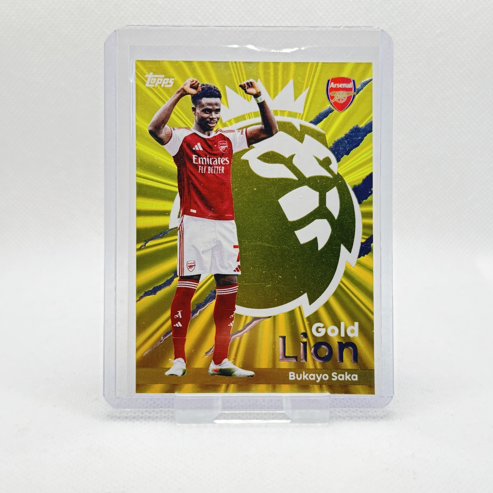 2026 Topps Premier League Bukayo Saka Gold Lion Rare Insert Card GL1 - Arsenal for sale on Ebay