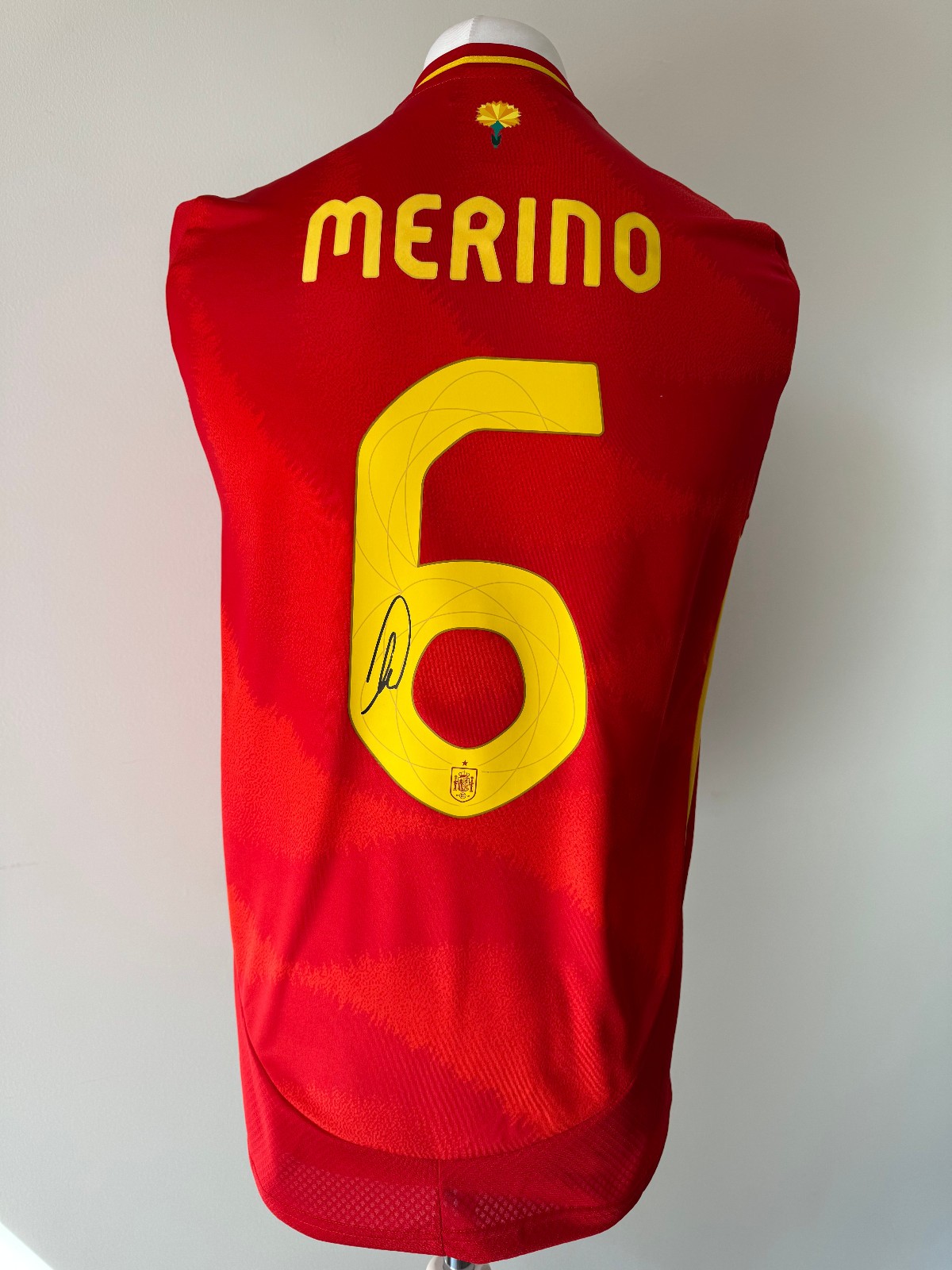 Signed MIKEL MERINO Shirt- Spain Euro 2024 Final SHirt -PROOF/COA-Arsenal for sale on Ebay