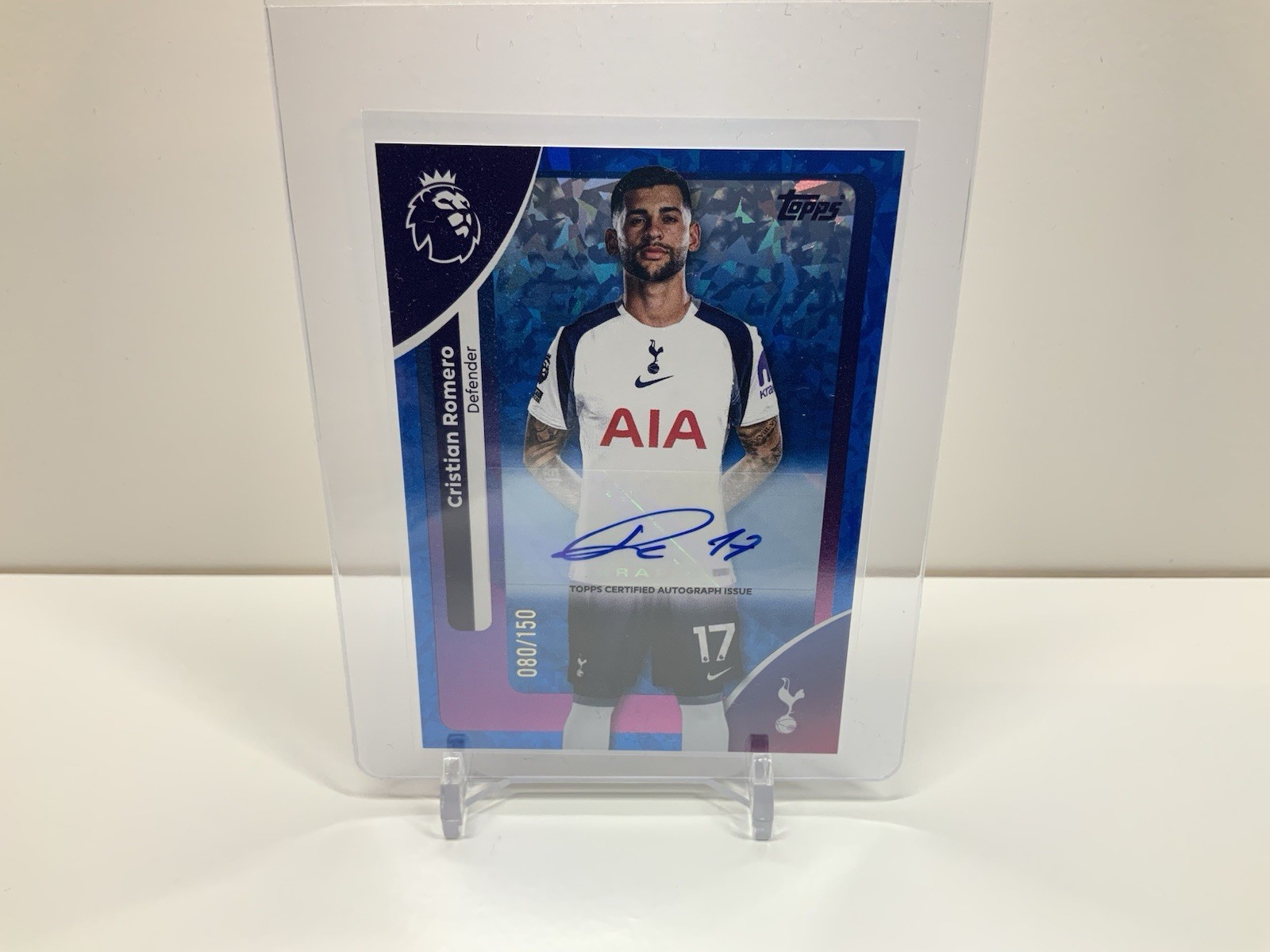 Topps Premier League 2026 Autograph ROMERO TOTTENHAM 080/150 NUMBERED PARALLEL for sale on Ebay