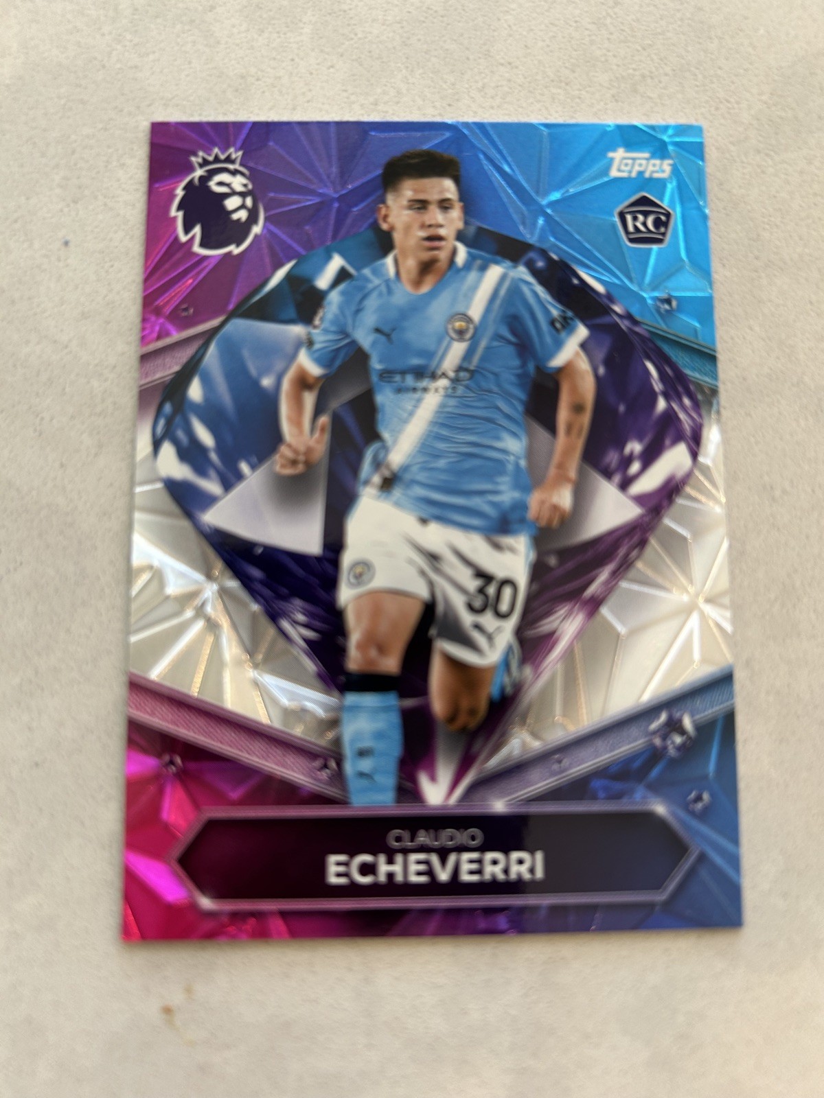 Topps Premier League 2026 Diamond Rookie Claudio Echeverri Manchester City for sale on Ebay