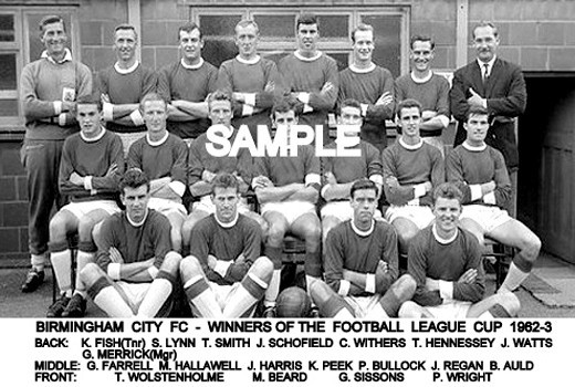 Birmingham City FC 1962-3 Cup Team photo for sale on Ebay