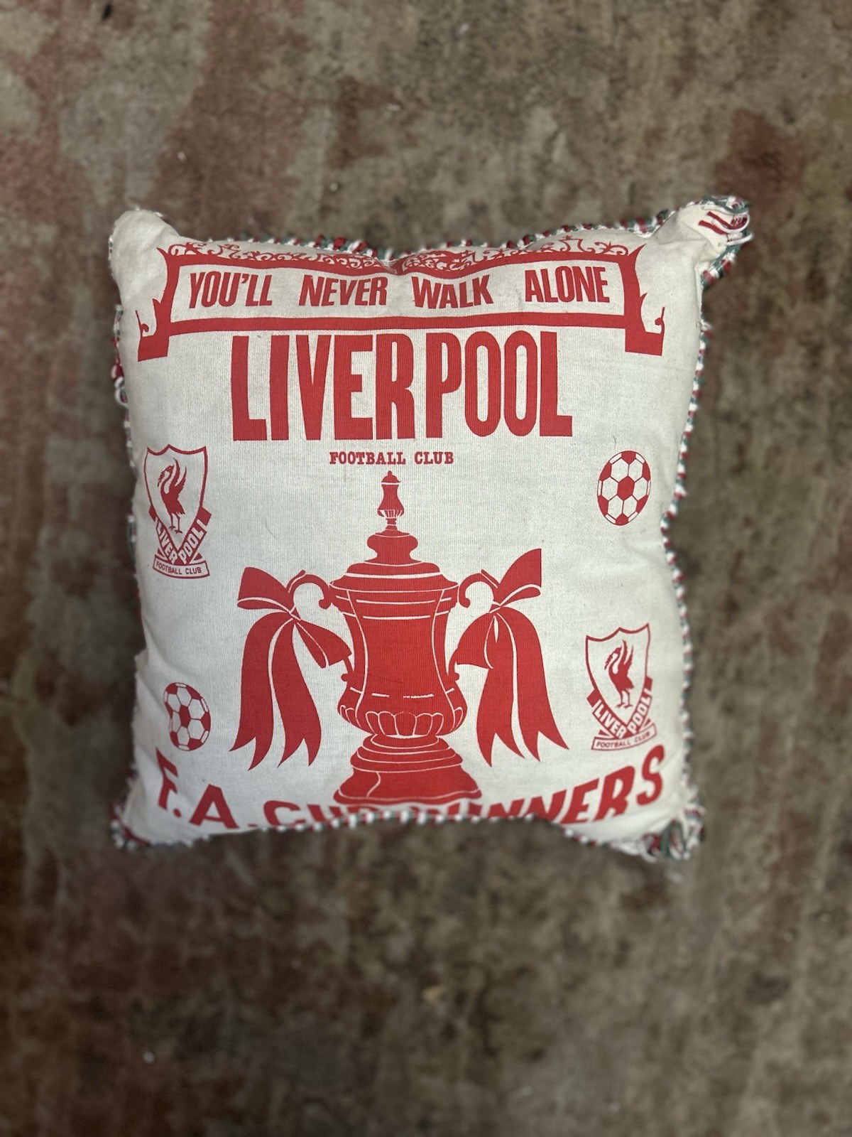Liverpool FC FA Cup Winners Cushion for sale on Ebay