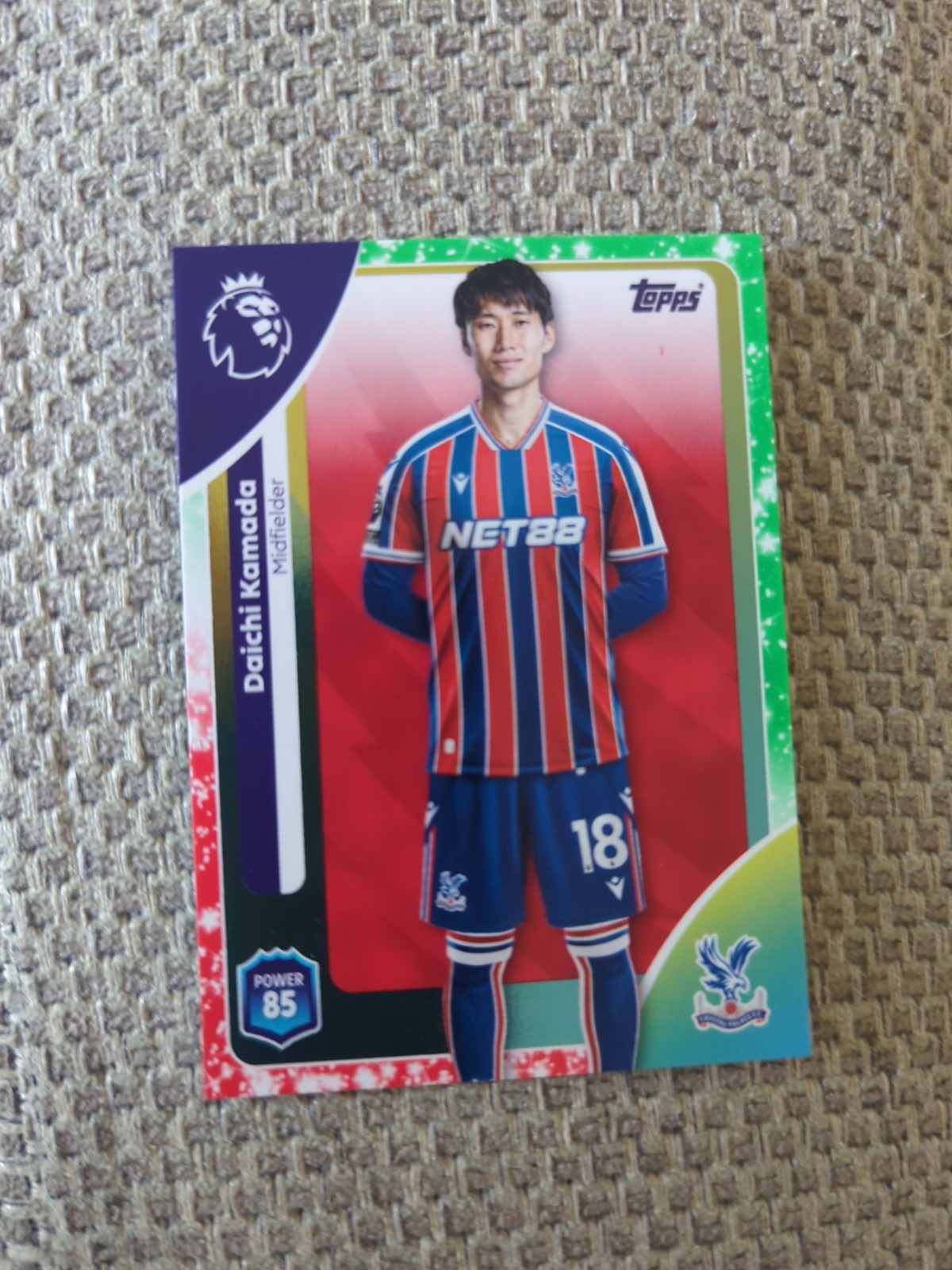 Topps Premier league 2025/26 Daichi Kamada Crystal Palace Festive Parallel for sale on Ebay