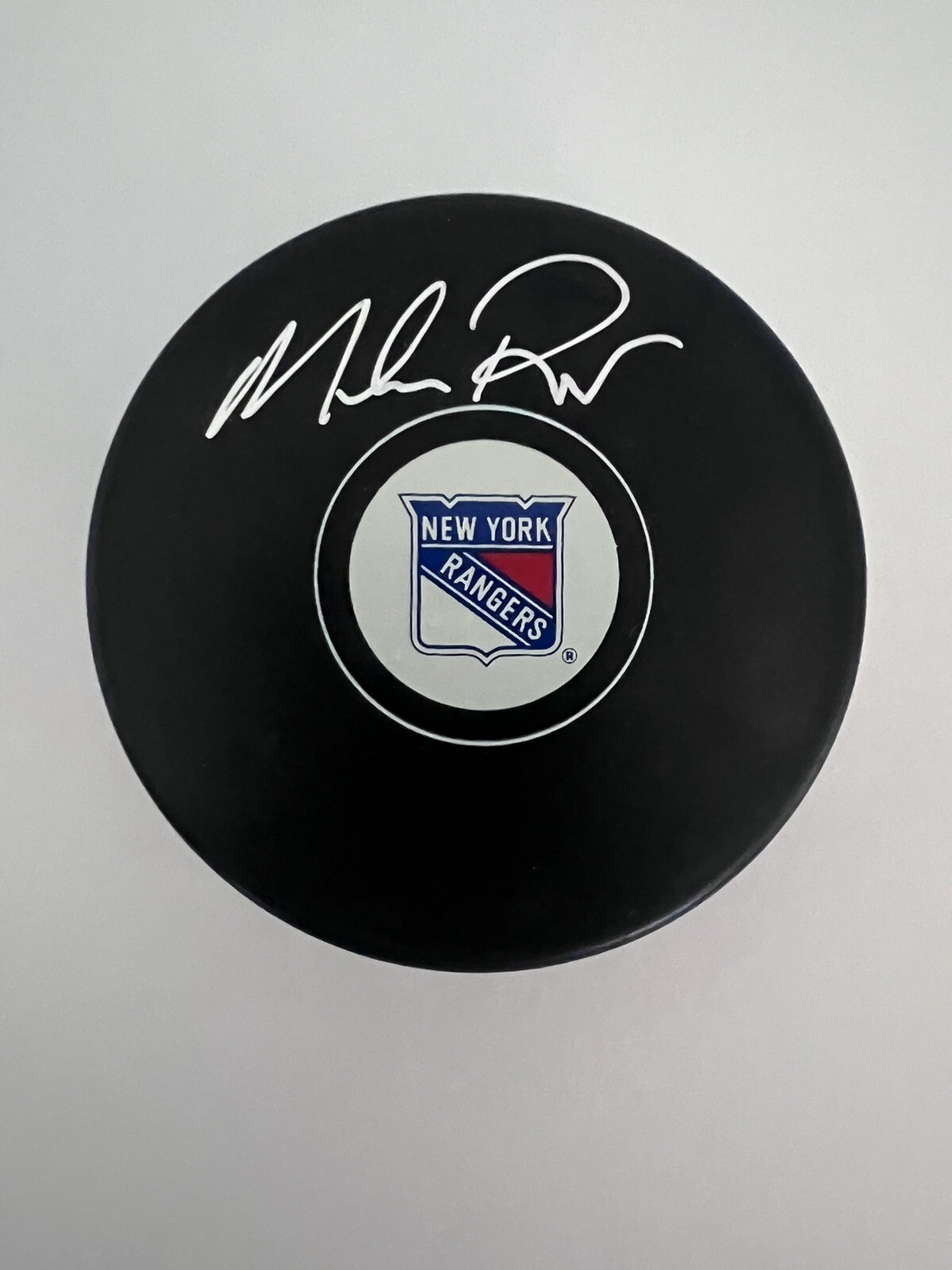 Mike Richter Signed New York Rangers Logo Official NHL Hockey Puck JSA COA for sale on Ebay