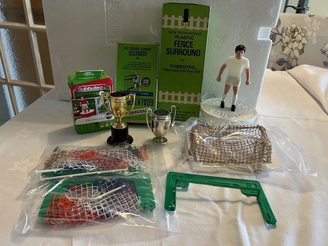 SUBBUTEO FOOTBALL ACCESSORIES GOALKEEPERS - GOALS - TROPHY = FENCING ETC. for sale on Ebay