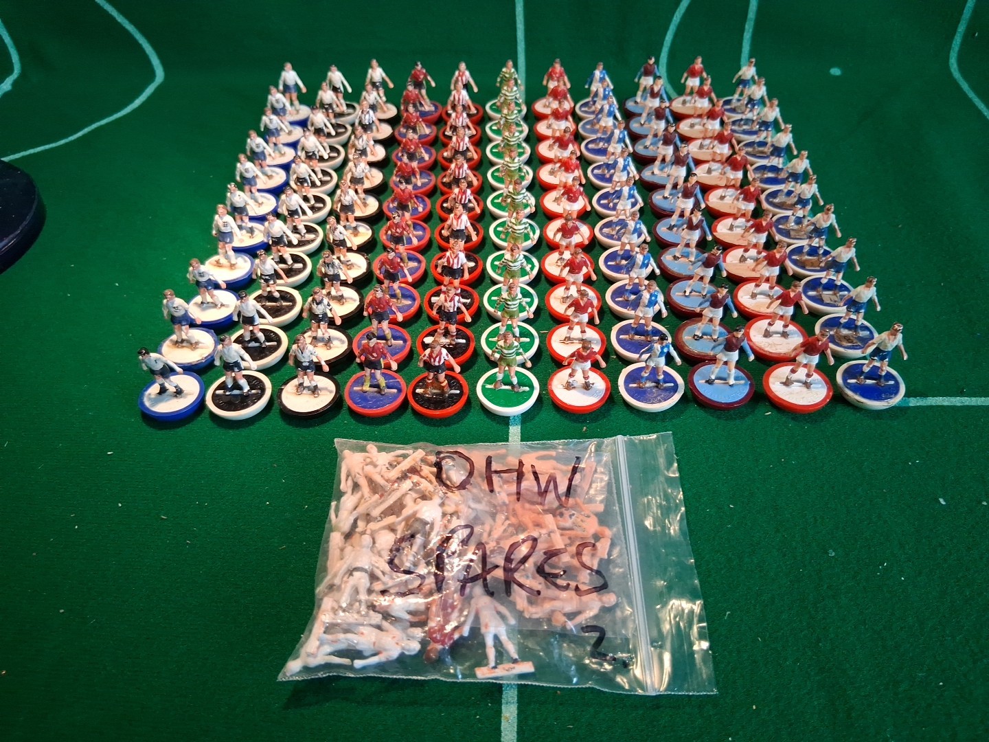 Subbuteo  OHW Job Lot 11 Complete Teams With Xtra Figures. Project.  for sale on Ebay