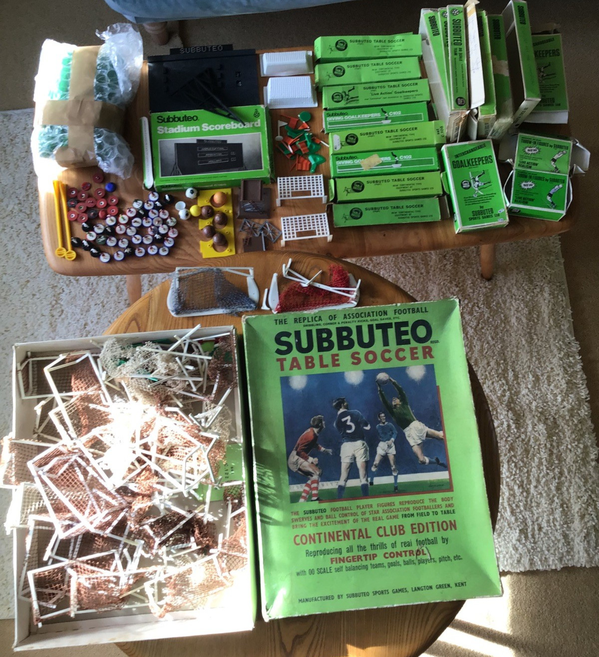Subbuteo - bundle of scrap items for sale on Ebay