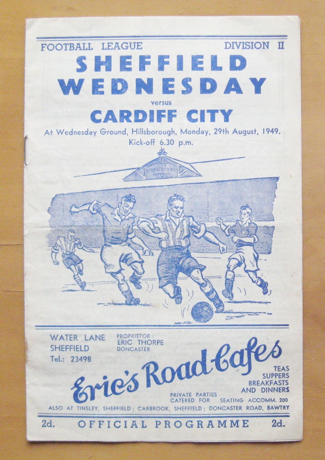 SHEFFIELD WEDNESDAY v CARDIFF CITY 1949/1950 *Good Condition Football Programme* for sale on Ebay