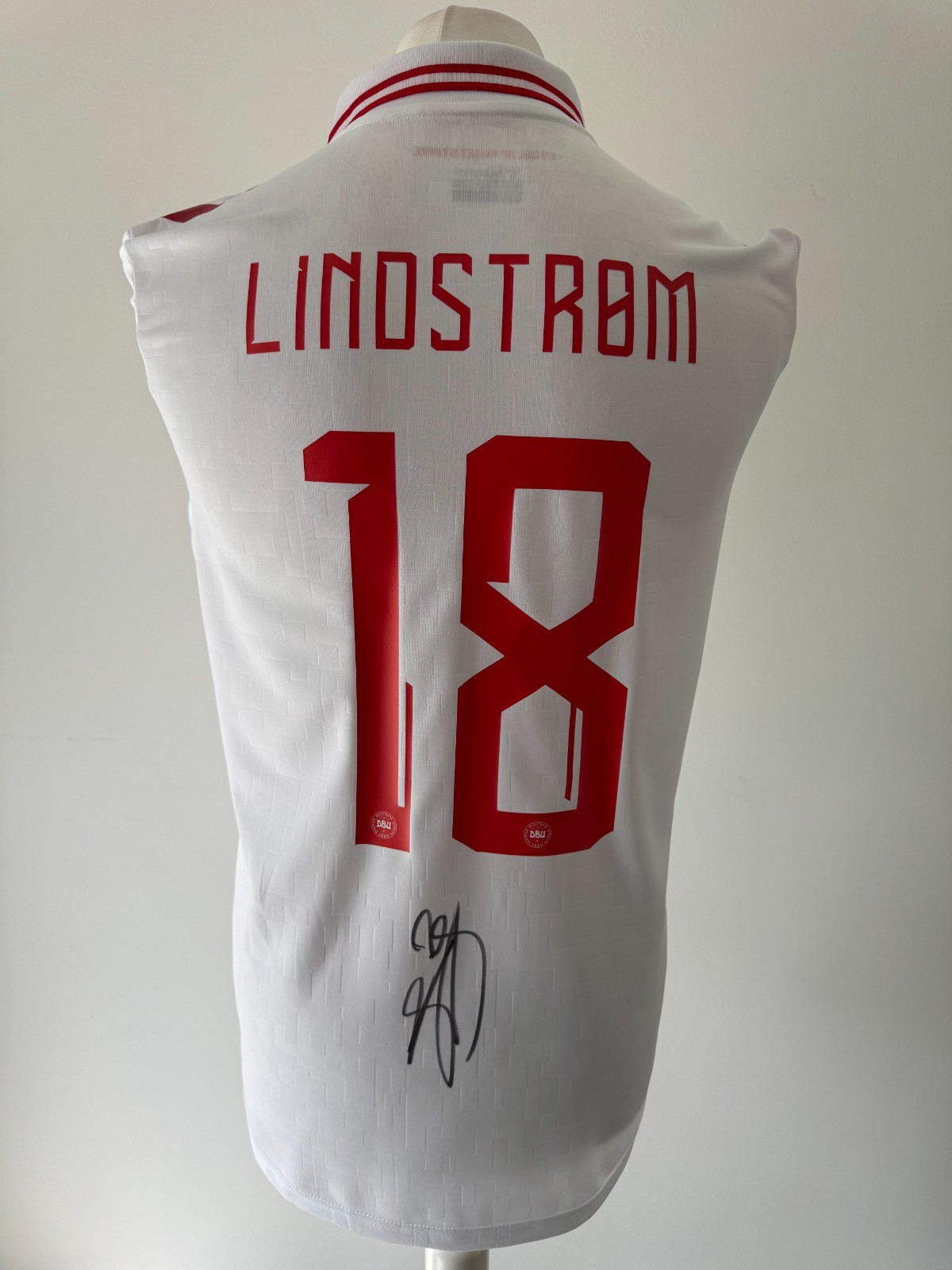 Signed JESPER LINDSTROM Shirt - Denmark - EXACT PROOF/COA - Napoli Frankfurt for sale on Ebay