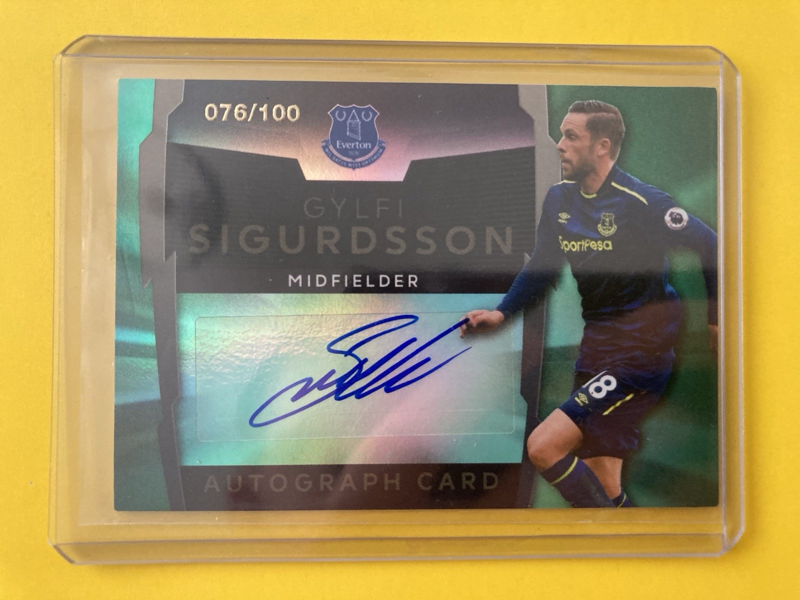 Gylfi Sigurdsson Signed 78/100 Topps Everton Autograph Card 2017/18 for sale on Ebay