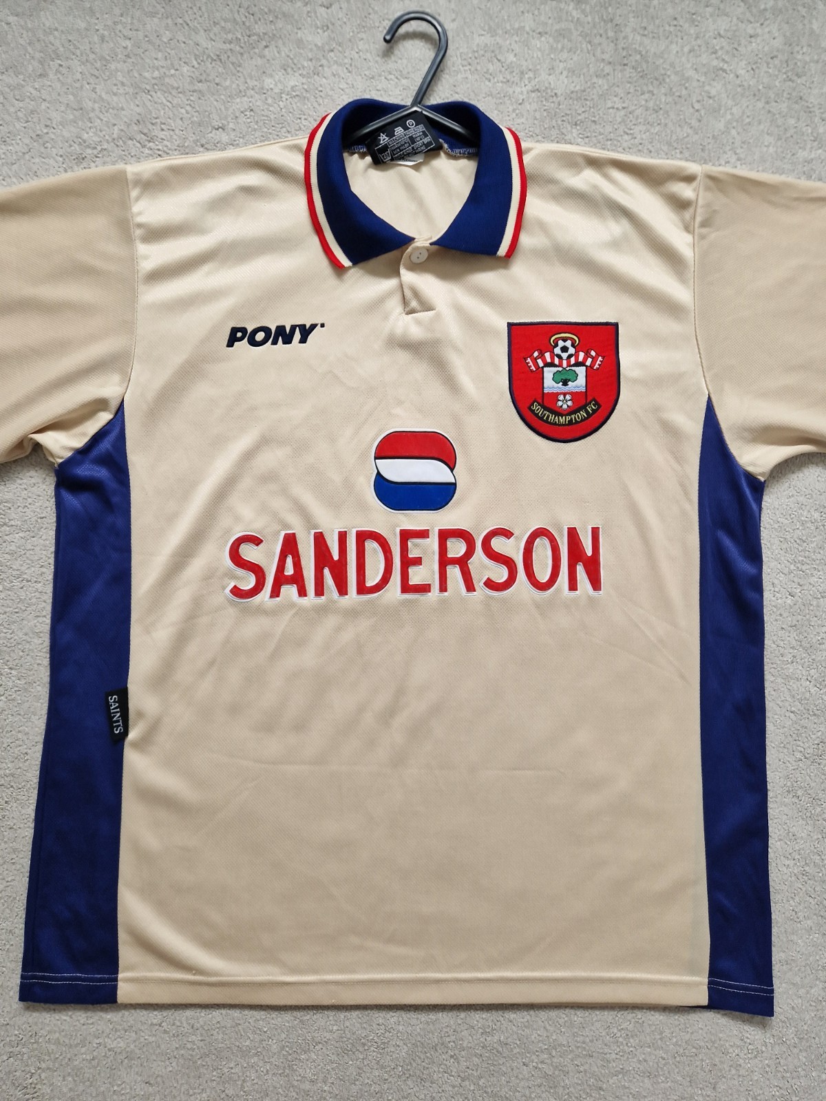 Original Pony Southampton 1995/1996/1997 Third Football Shirt Men's XL Sanderson for sale on Ebay