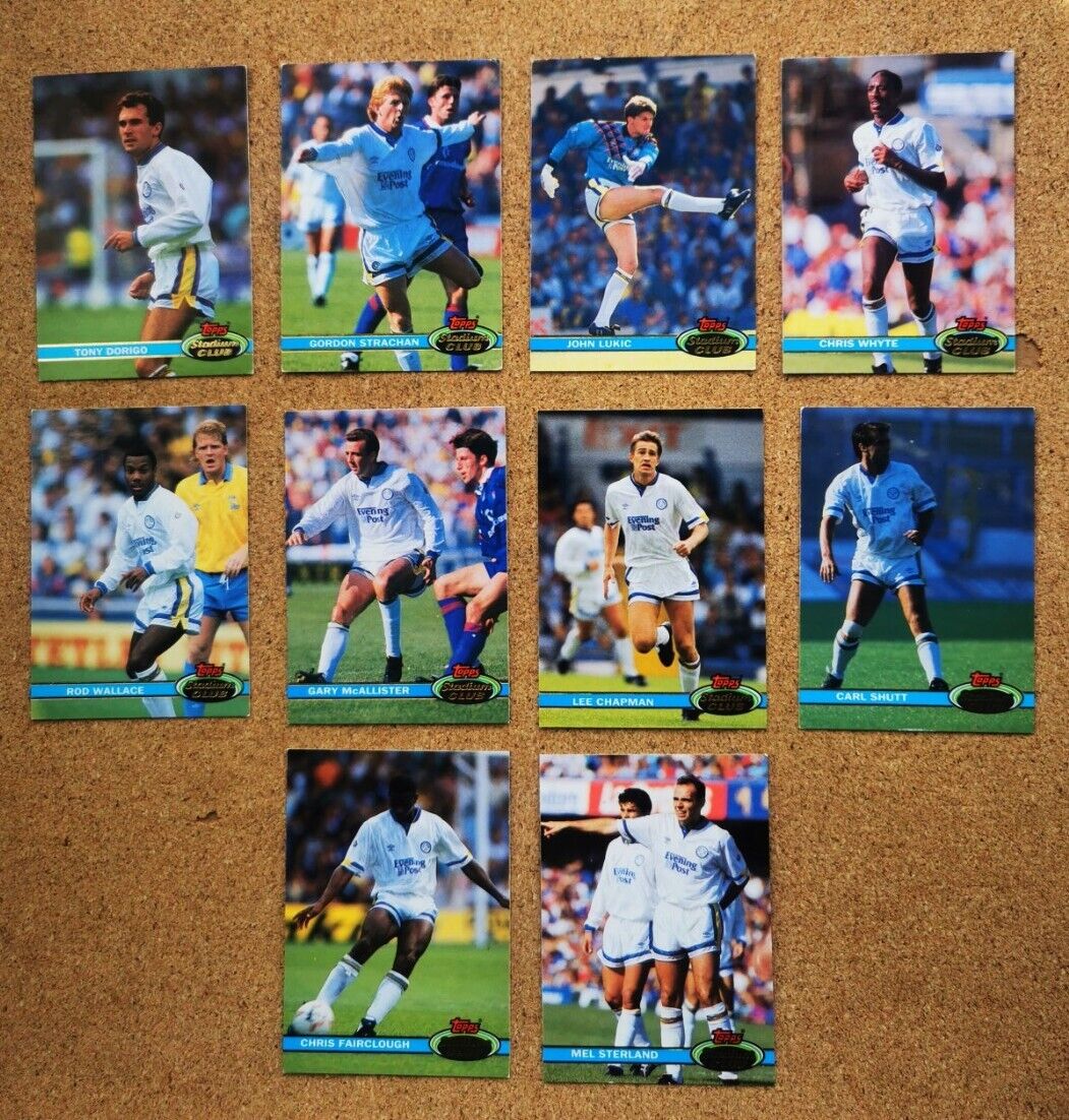 Topps Stadium 1992 Football Player Team Cards Set - LEEDS UNITED x 10 for sale on Ebay