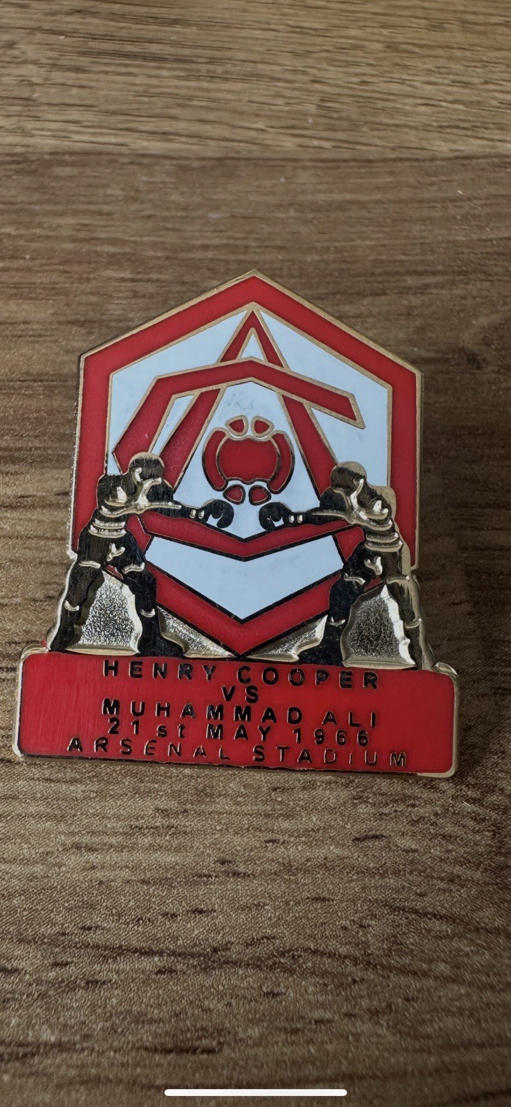 Arsenal Badge Very Rare Only 50 Made No 4/50 Muhammad Ali v Henry Cooper 1966 for sale on Ebay